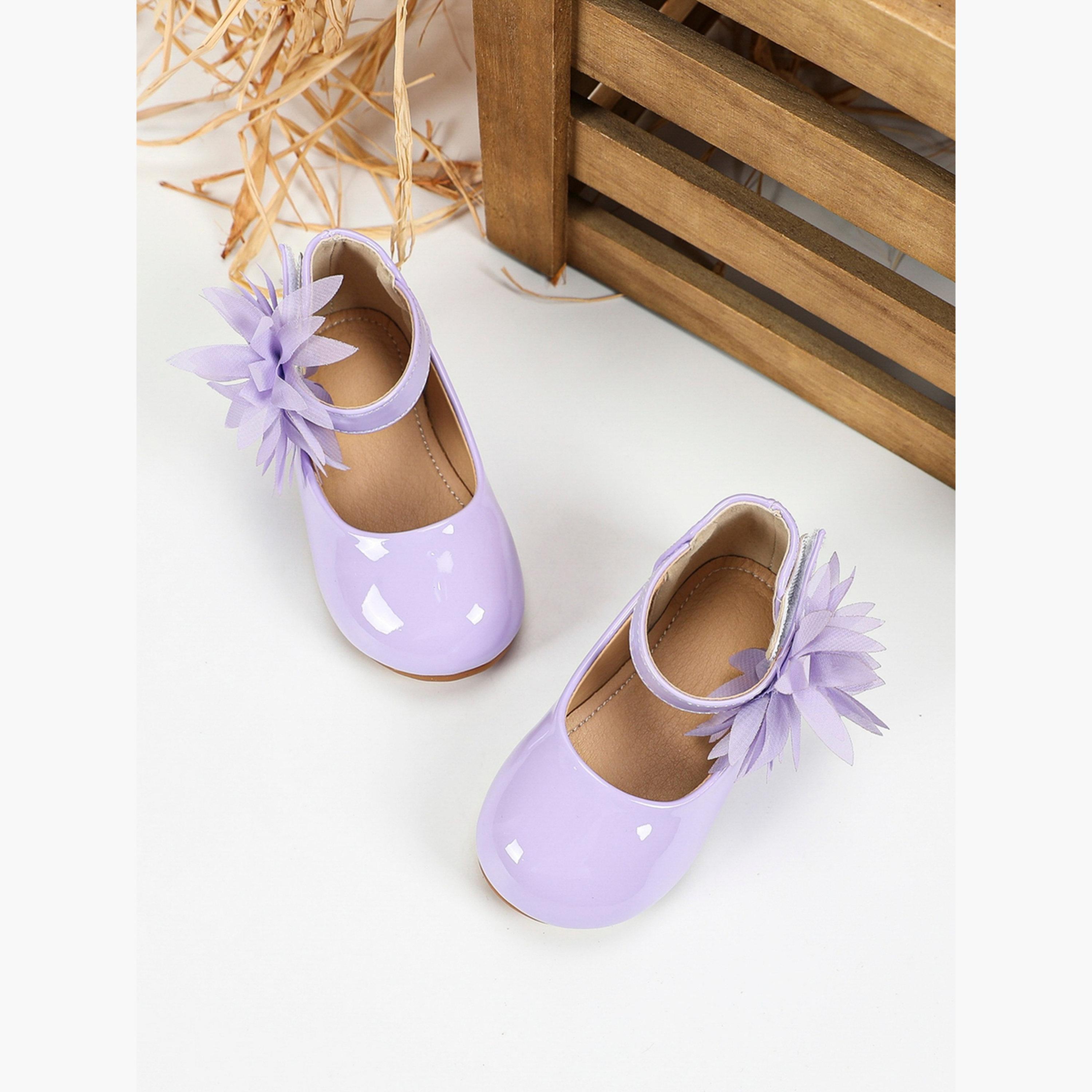 Take Two Girls Solid Bow Decoration Ballerina Shoes-girls-shoes-ballerinas-image-4