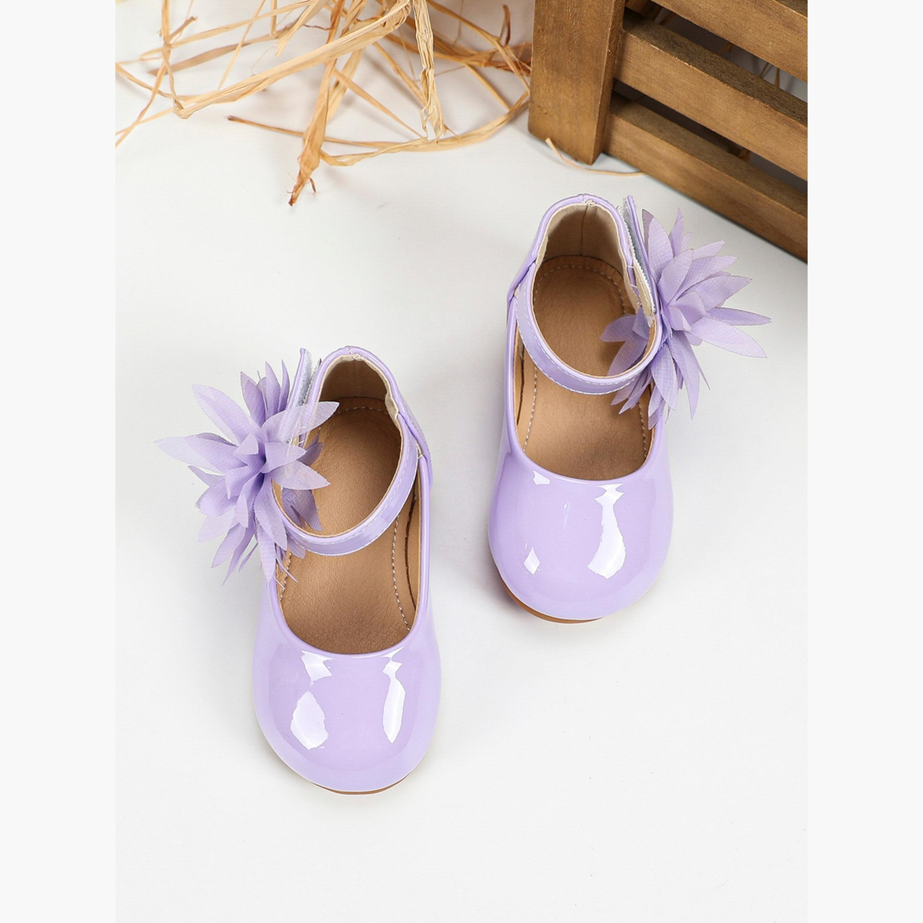 Take Two Girls Solid Bow Decoration Ballerina Shoes-girls-shoes-ballerinas-image-5
