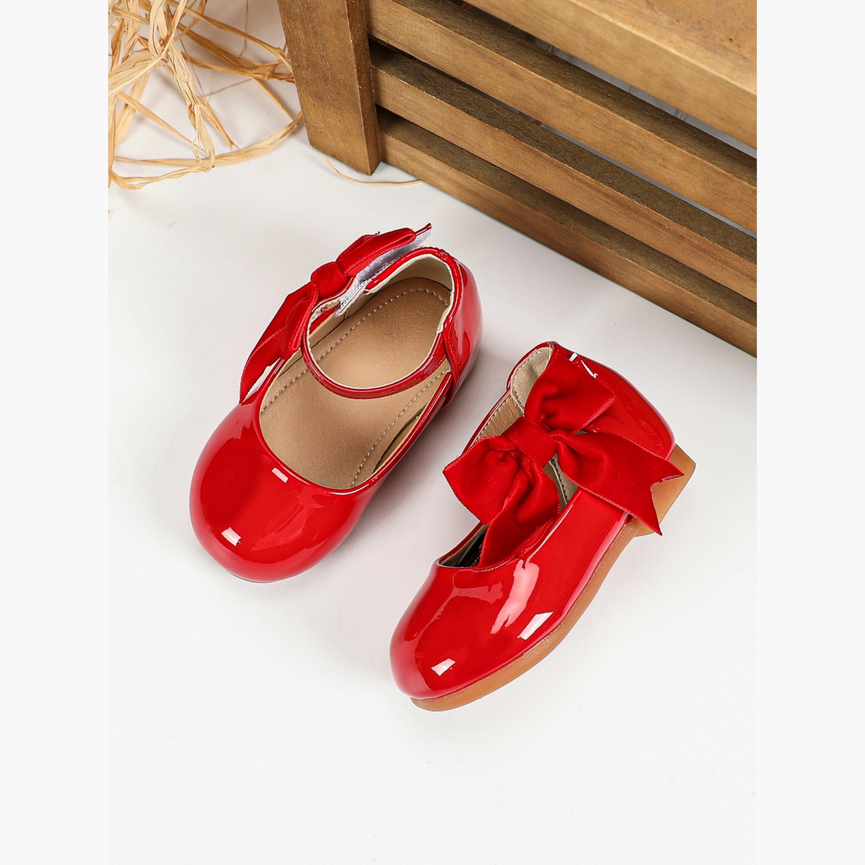 Take Two Girls Solid Bow Decoration Ballerina Shoes-girls-shoes-ballerinas-image-2