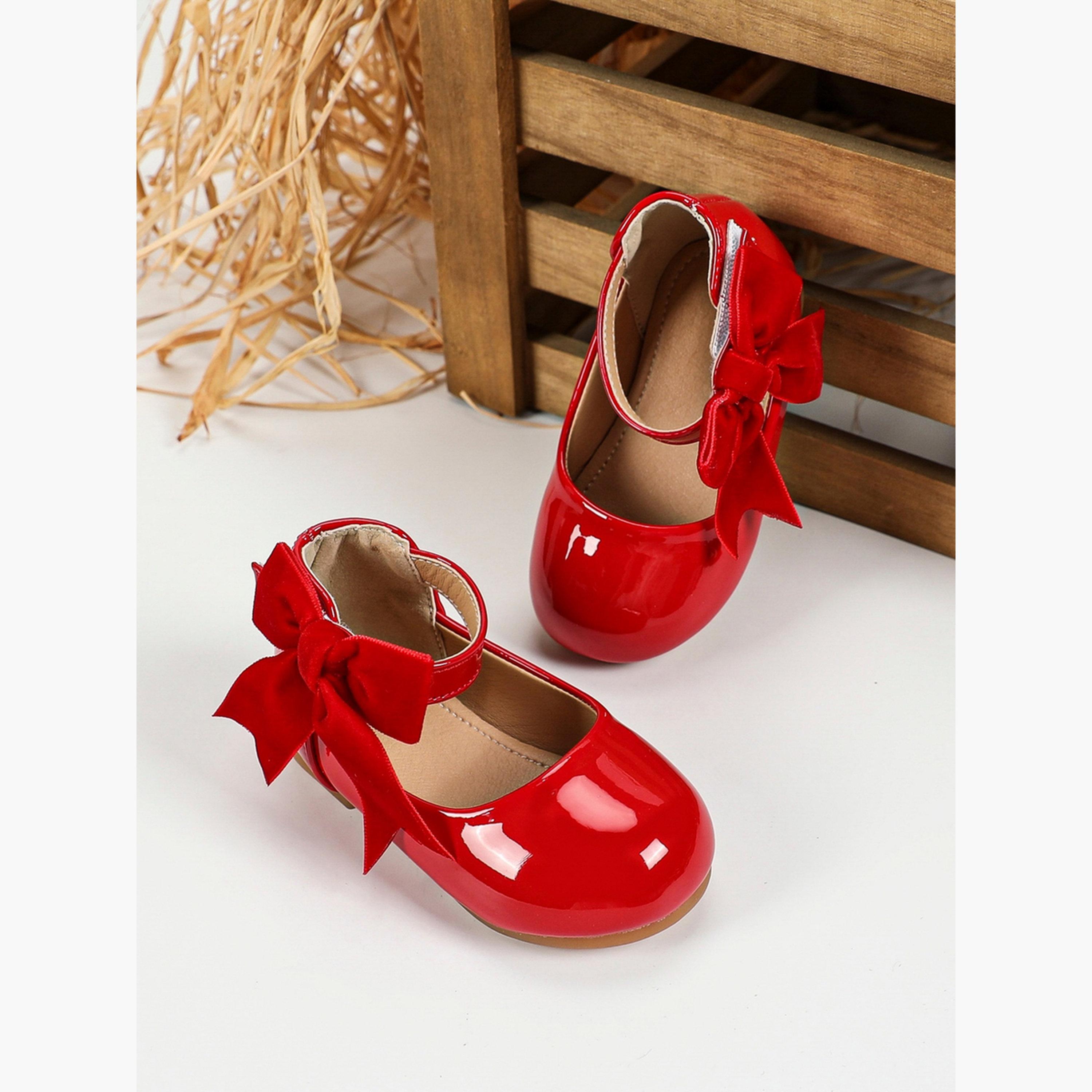 Take Two Girls Solid Bow Decoration Ballerina Shoes-girls-shoes-ballerinas-image-4