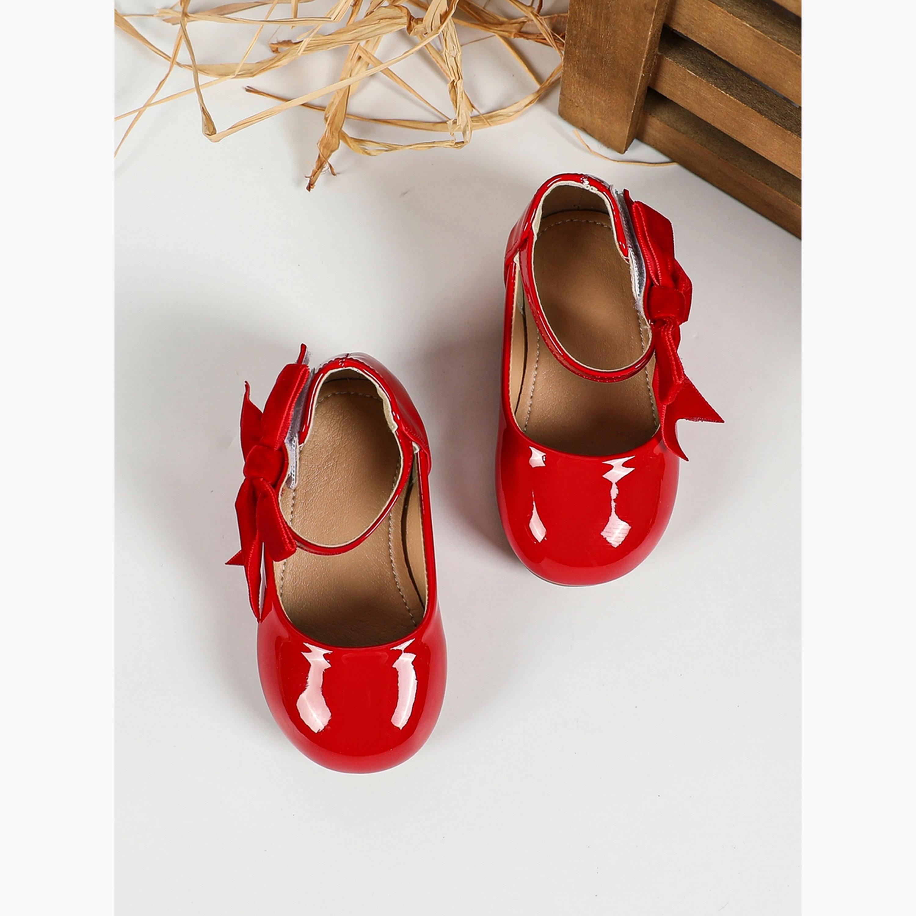 Take Two Girls Solid Bow Decoration Ballerina Shoes-girls-shoes-ballerinas-image-5