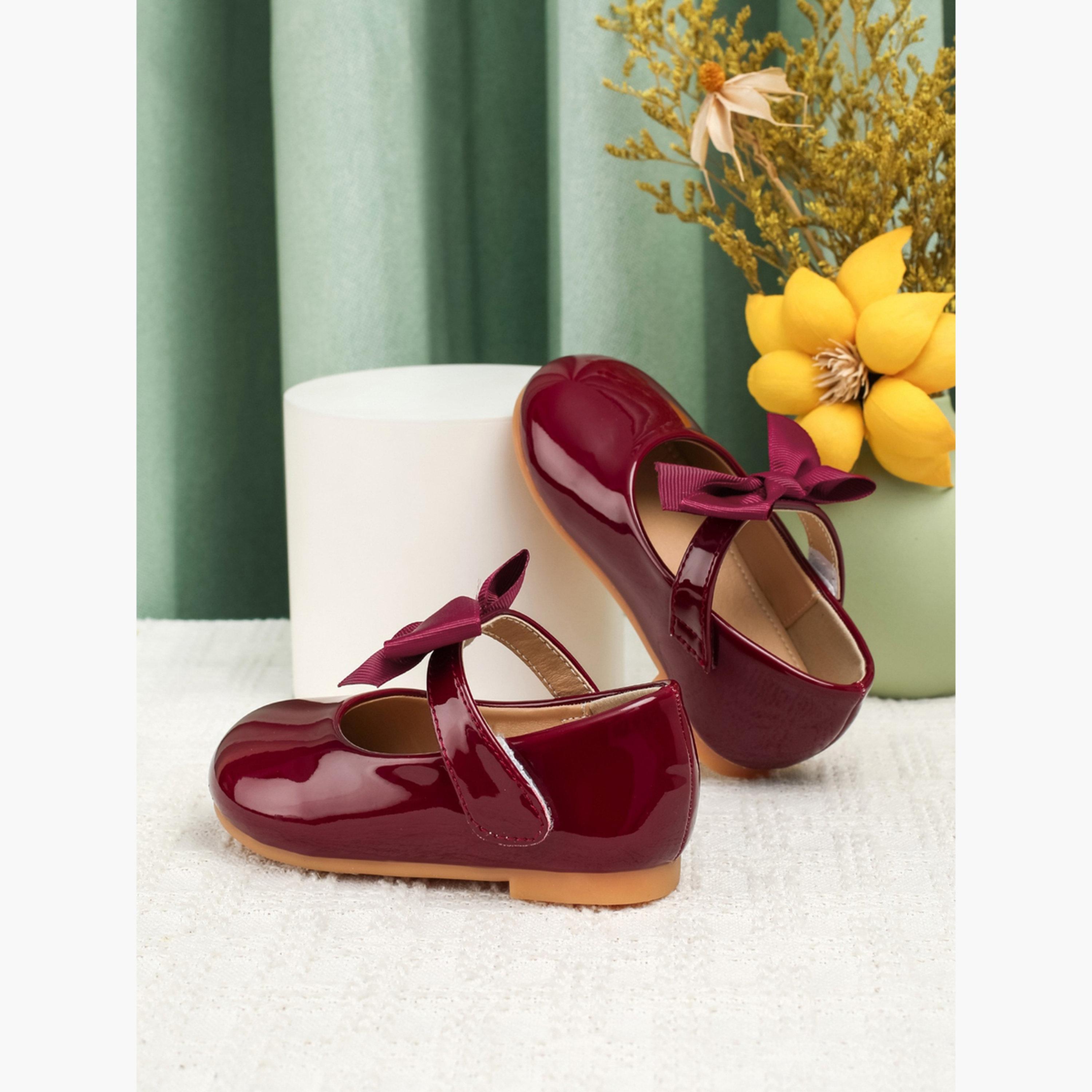 Take Two Girls Solid Bow Decoration Ballerina Shoes-girls-shoes-ballerinas-image-4