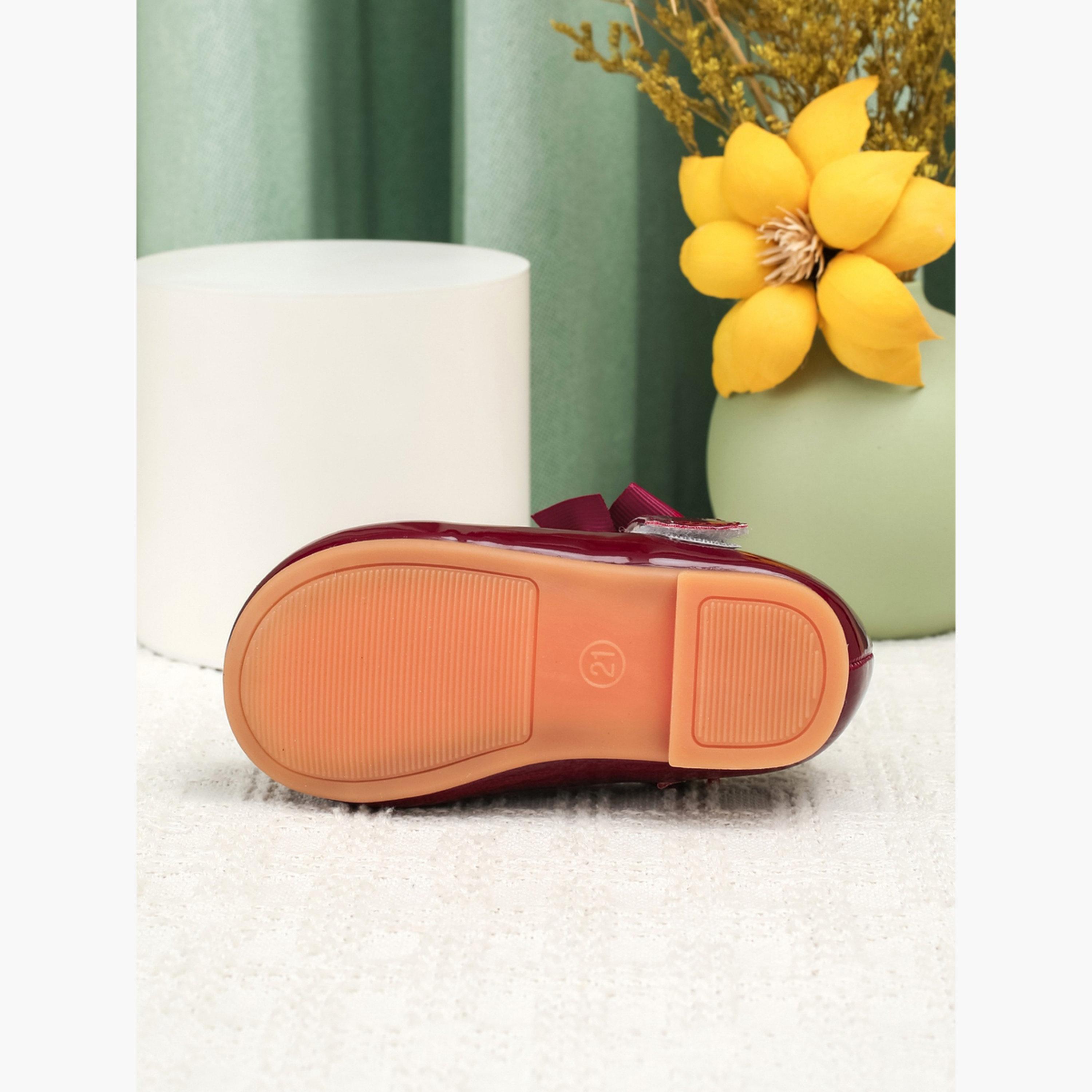 Take Two Girls Solid Bow Decoration Ballerina Shoes-girls-shoes-ballerinas-image-5