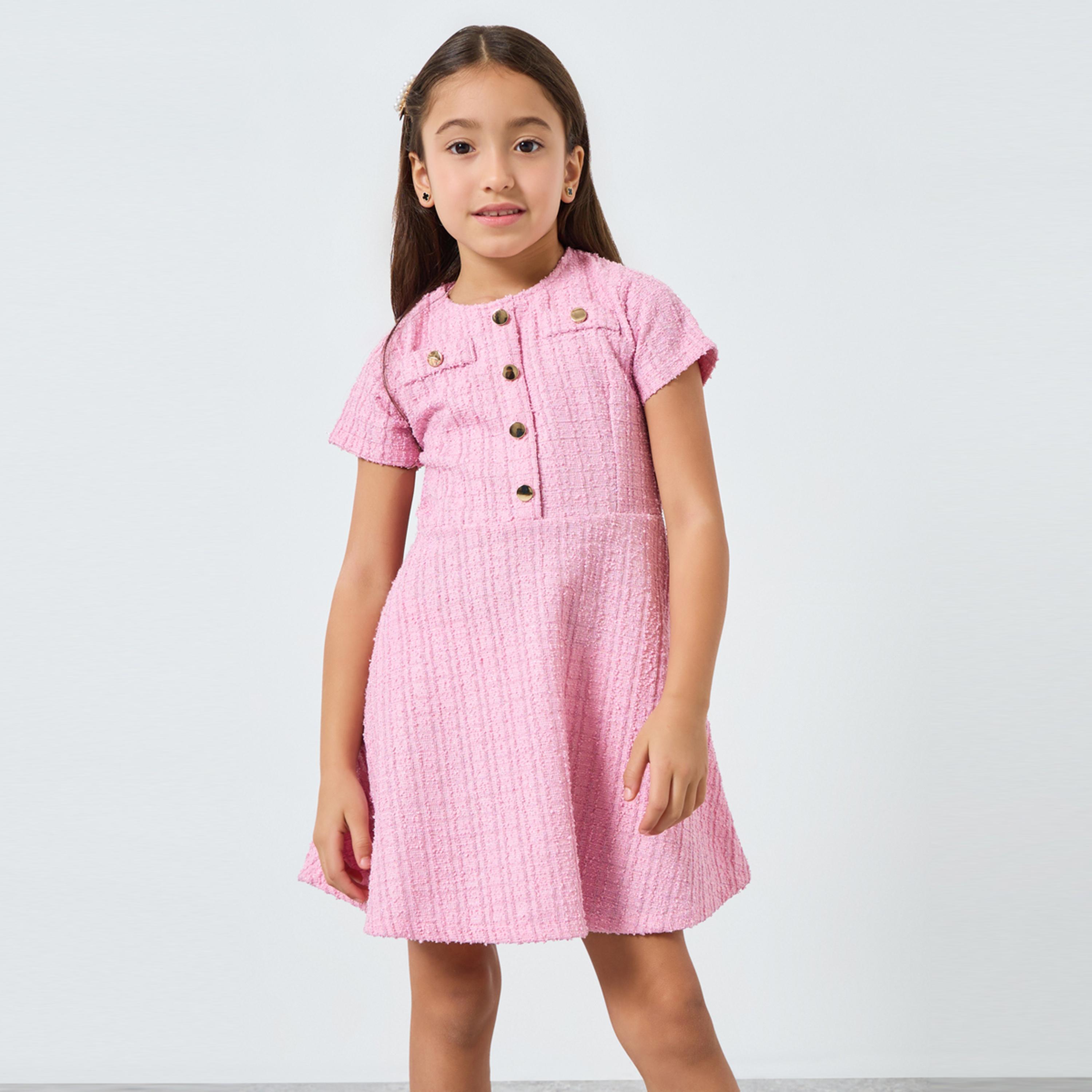 فستان تويد بطول الركبة-girls-clothing-dressesandjumpsuits-image-1