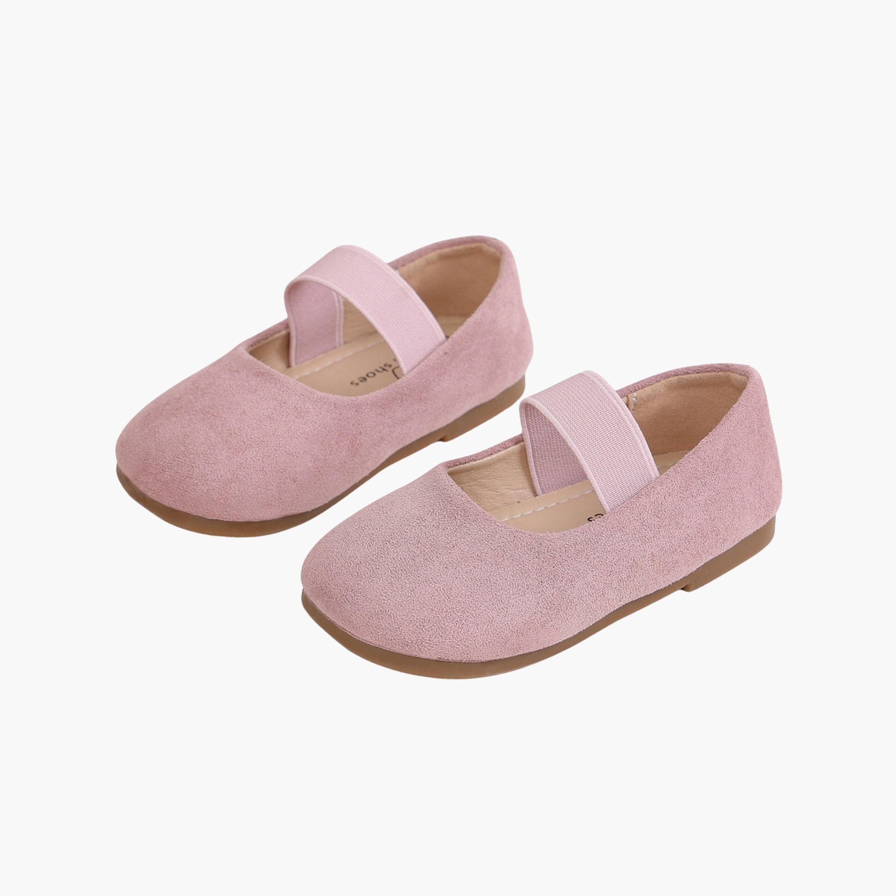حذاء باليرينا بناتي سهل الارتداء شمواه ليلكي-girls-shoes-ballerinas-image-1