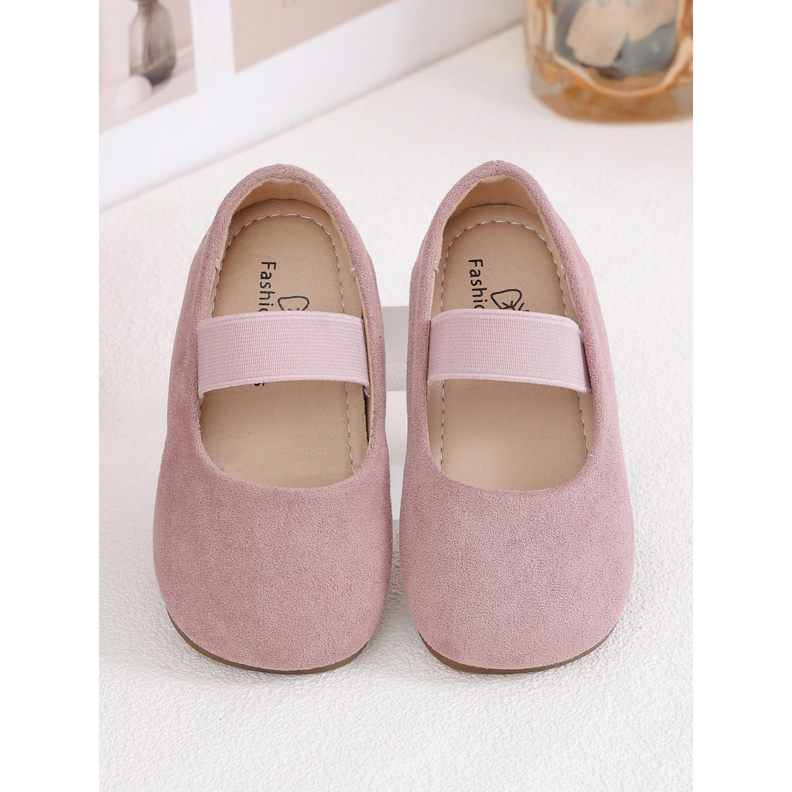حذاء باليرينا بناتي سهل الارتداء شمواه ليلكي-girls-shoes-ballerinas-image-2