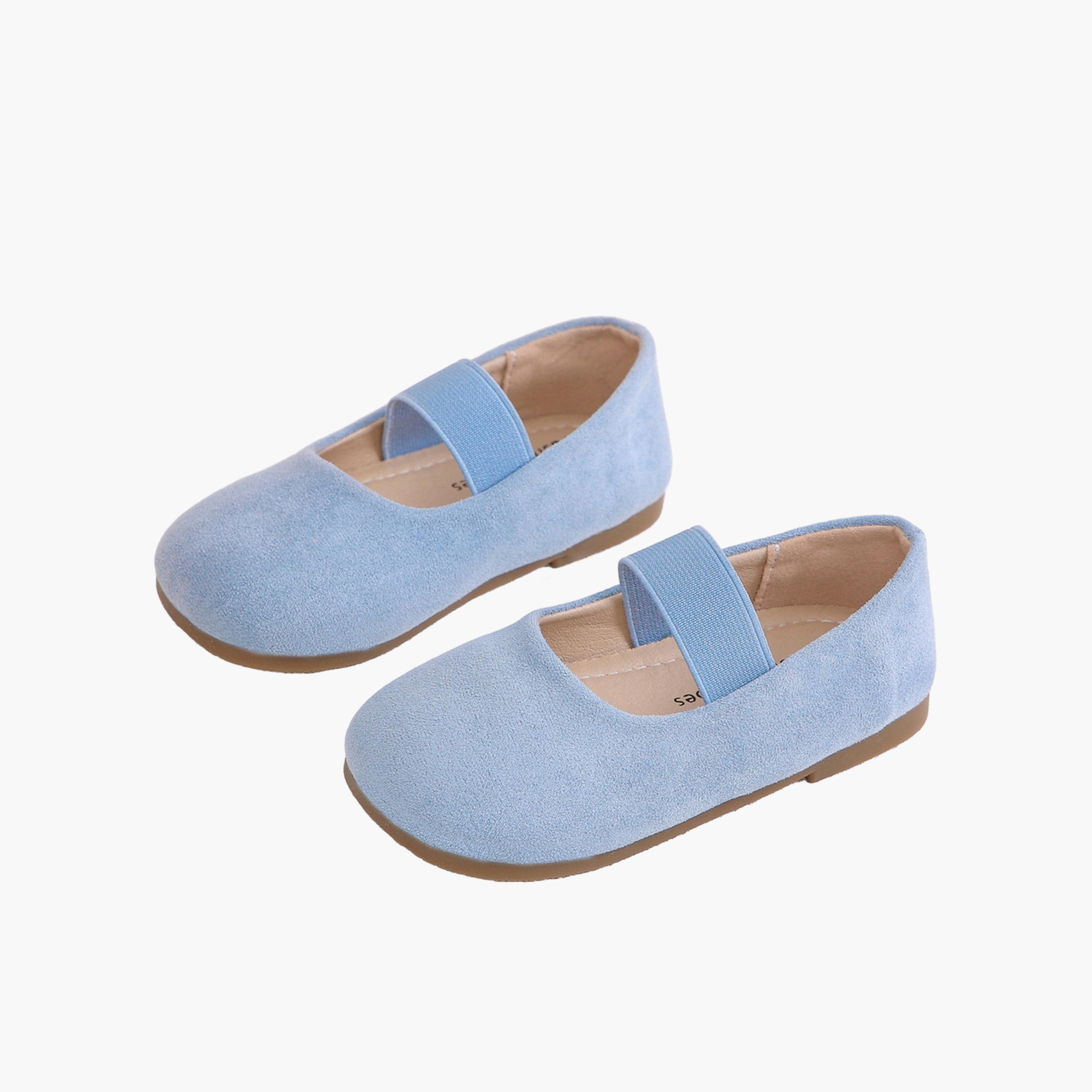 Take Two Girls Solid Suede Slip-On Ballerinas-girls-shoes-ballerinas-image-1
