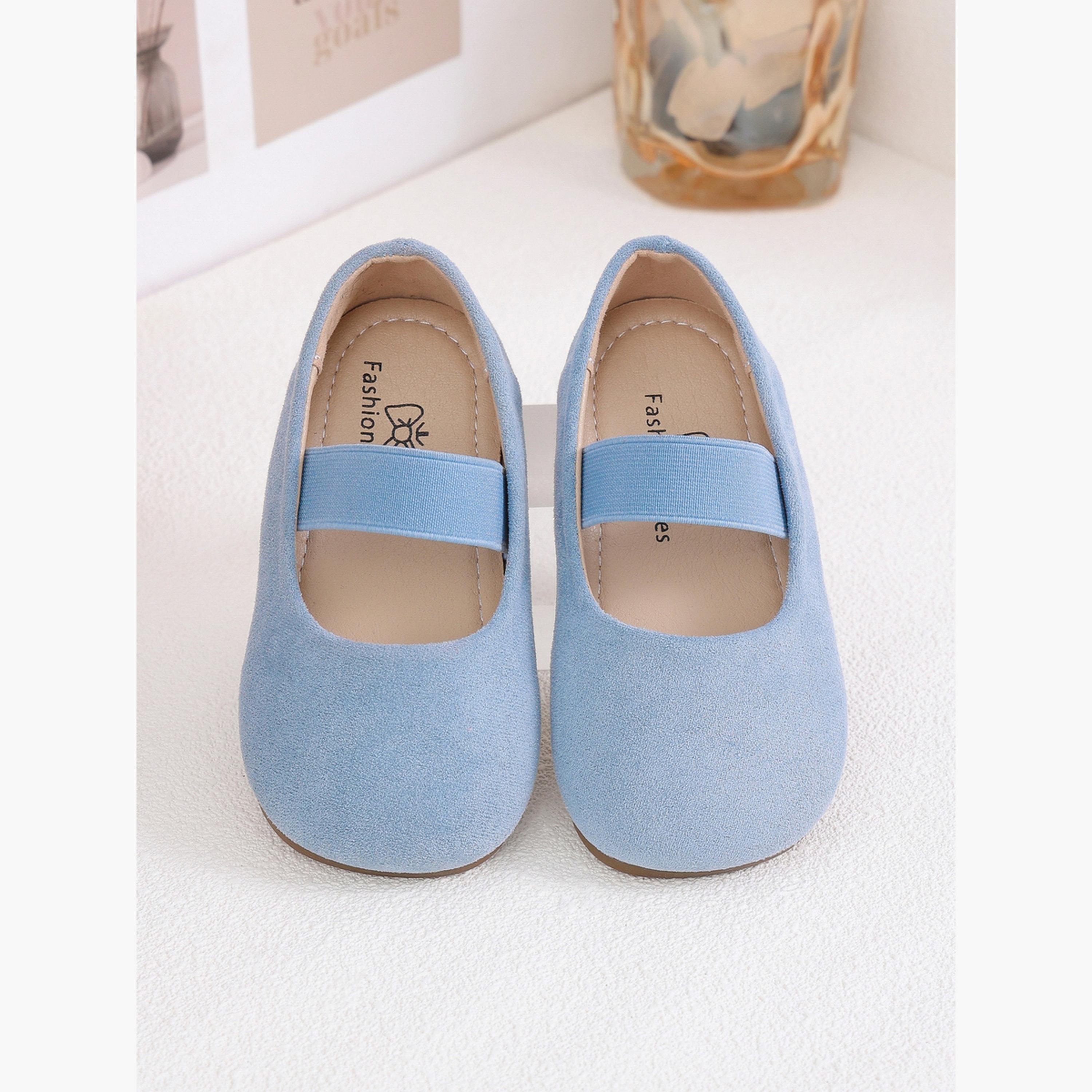 حذاء باليرينا بناتي سهل الارتداء شمواه سادة-girls-shoes-ballerinas-image-2