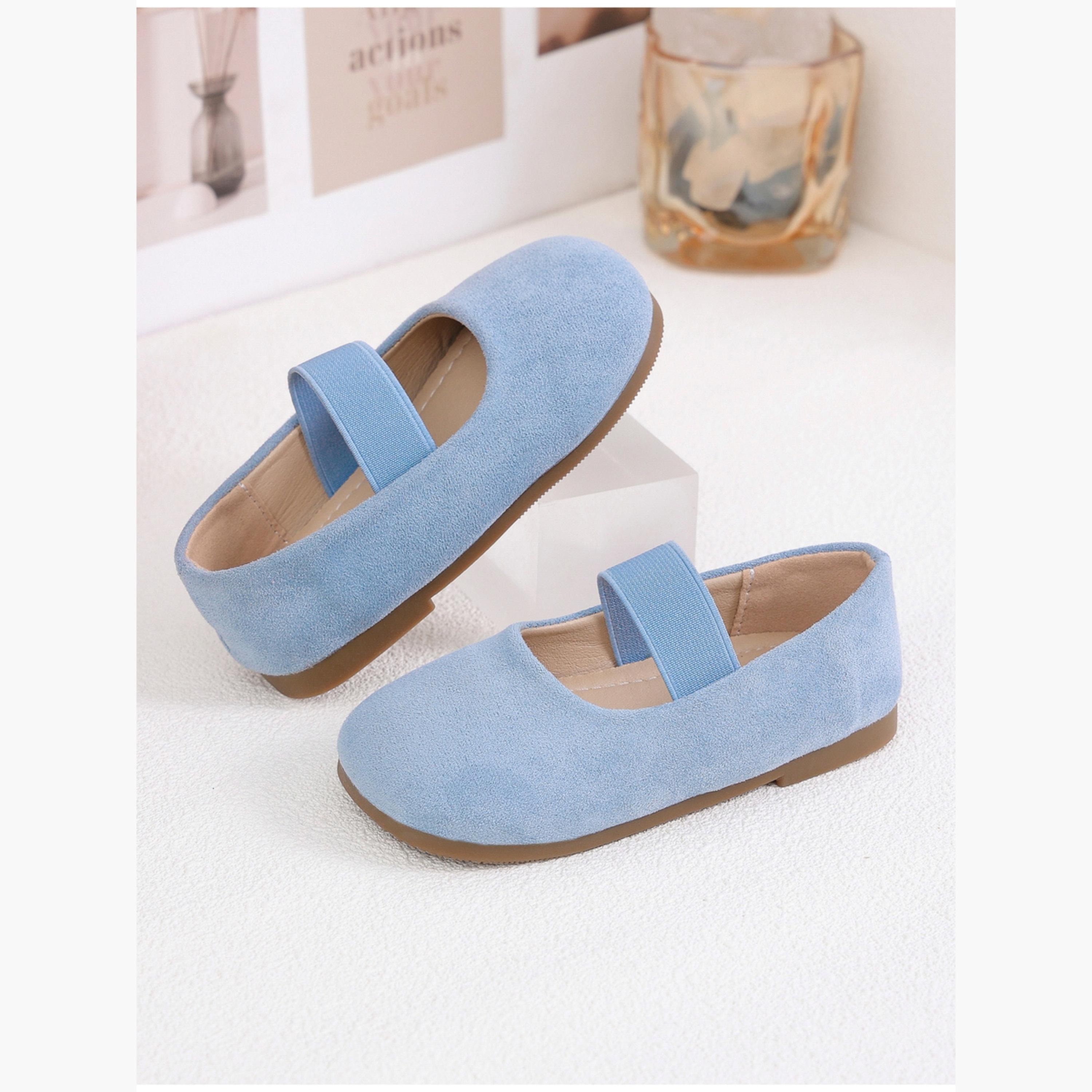 حذاء باليرينا بناتي سهل الارتداء شمواه سادة-girls-shoes-ballerinas-image-5
