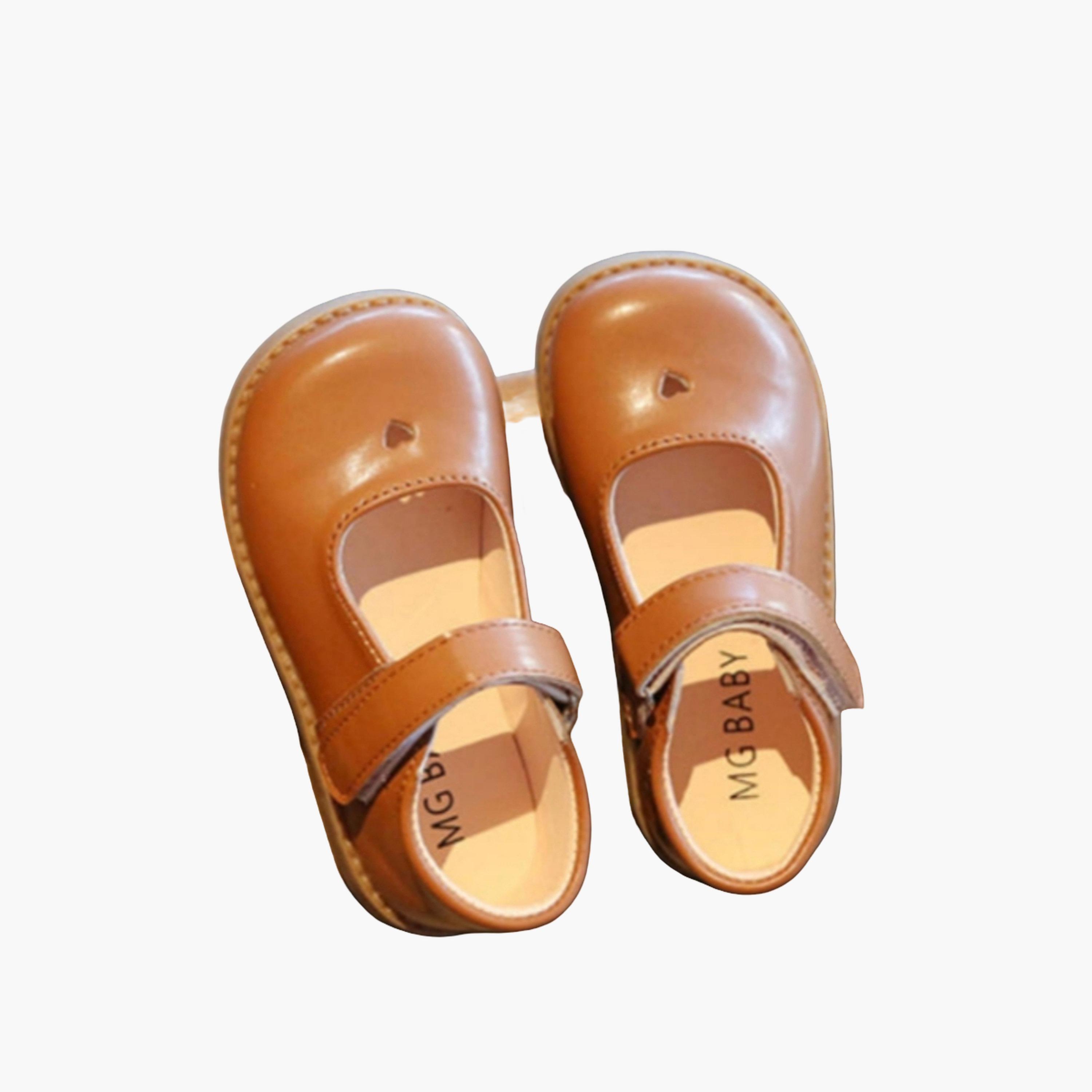 Take Two Girls Bronze Solid Mary Jane Shoes-girls-shoes-ballerinas-image-1