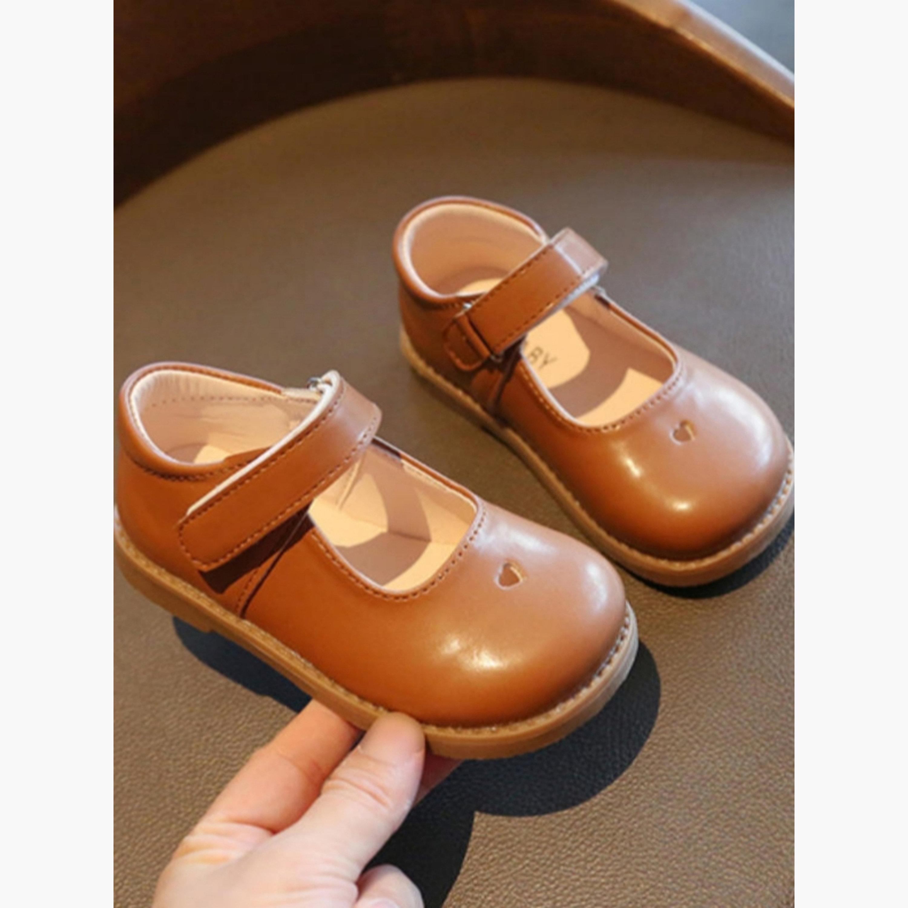 Take Two Girls Bronze Solid Mary Jane Shoes-girls-shoes-ballerinas-image-3