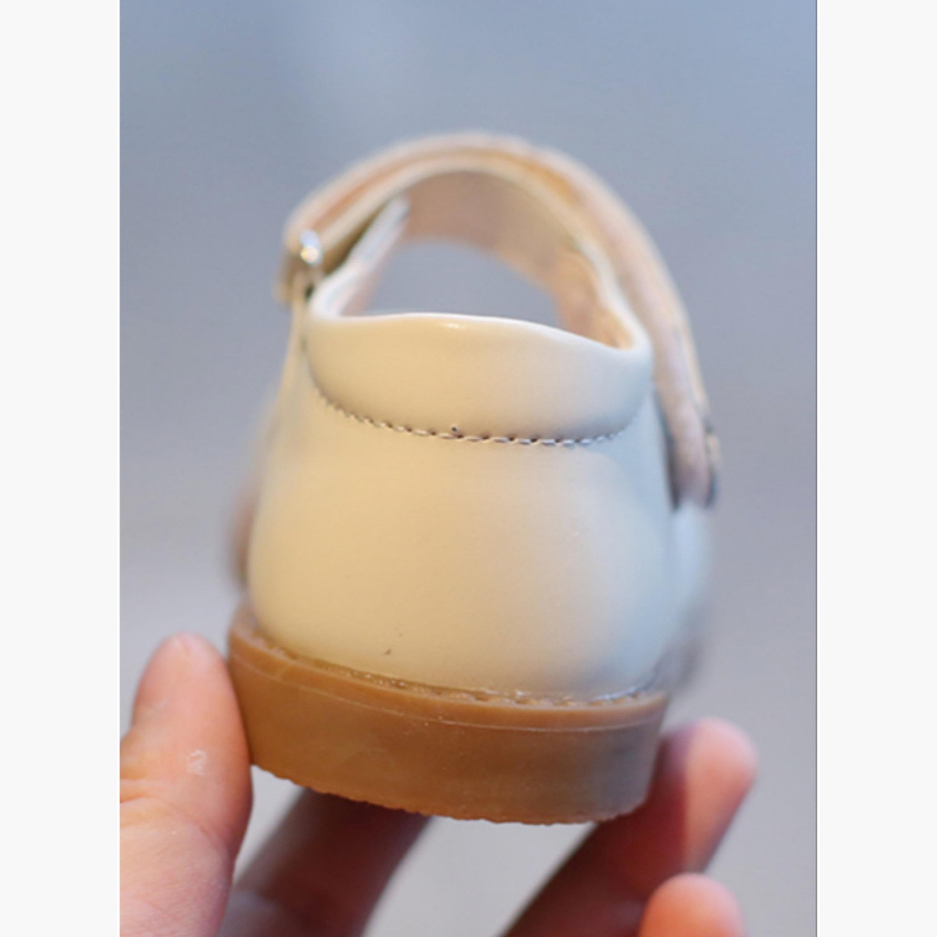 Take Two Girls Beige Solid Mary Jane Shoes-girls-shoes-ballerinas-image-5