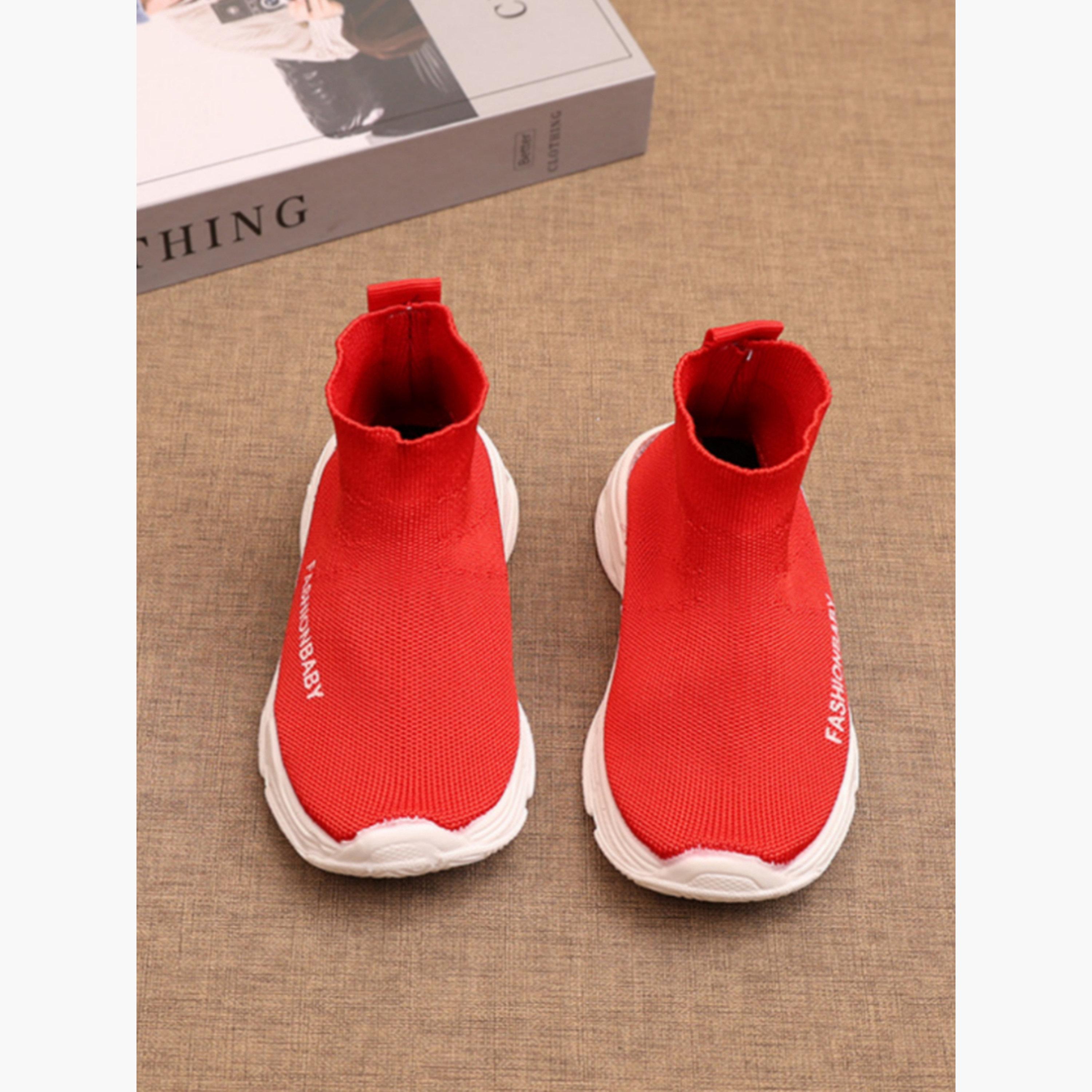 Take Two Girls Solid Red Slip-On Sneakers-girls-shoes-sneakers-image-4