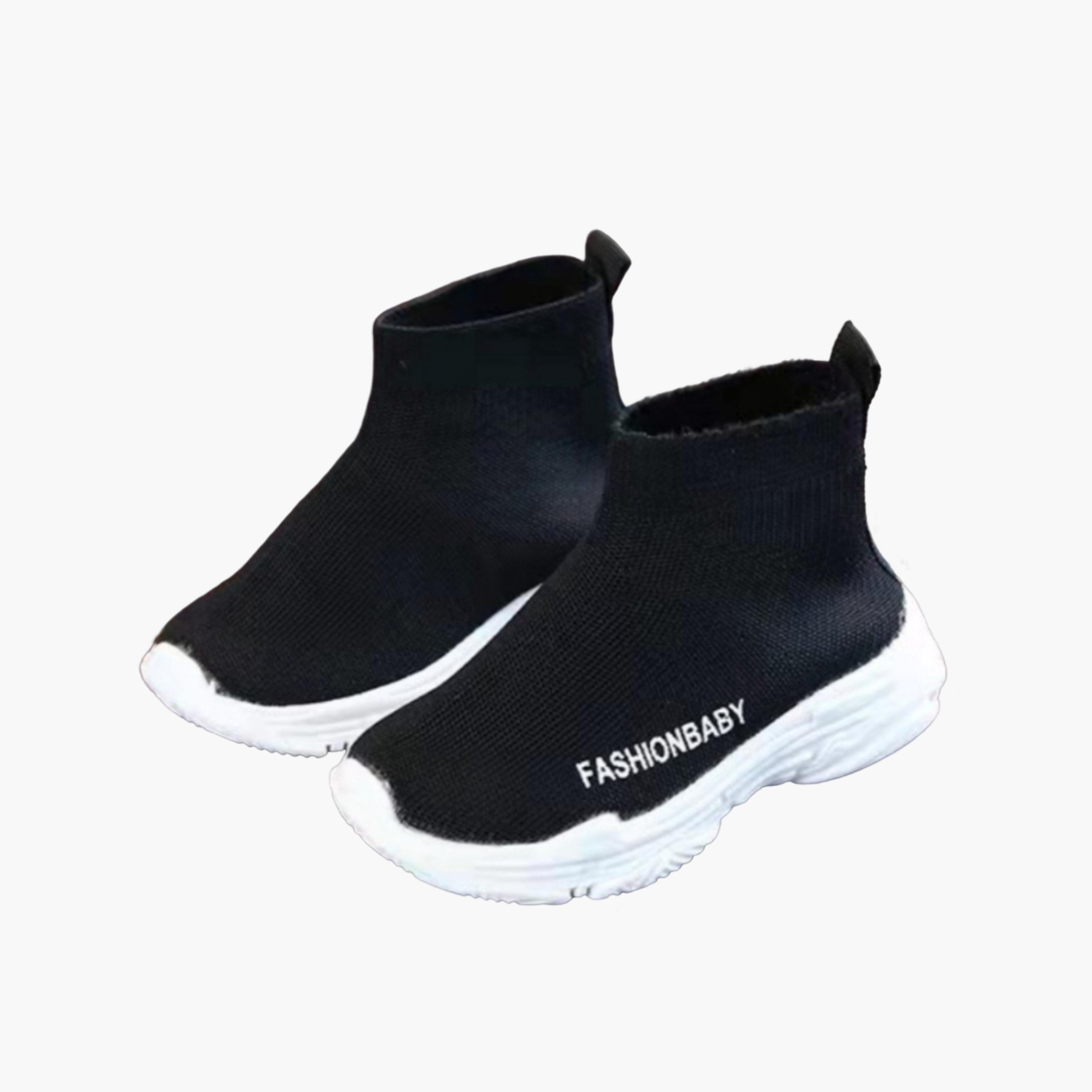 Take Two Girls Solid Black Slip-On Sneakers-girls-shoes-sneakers-image-1