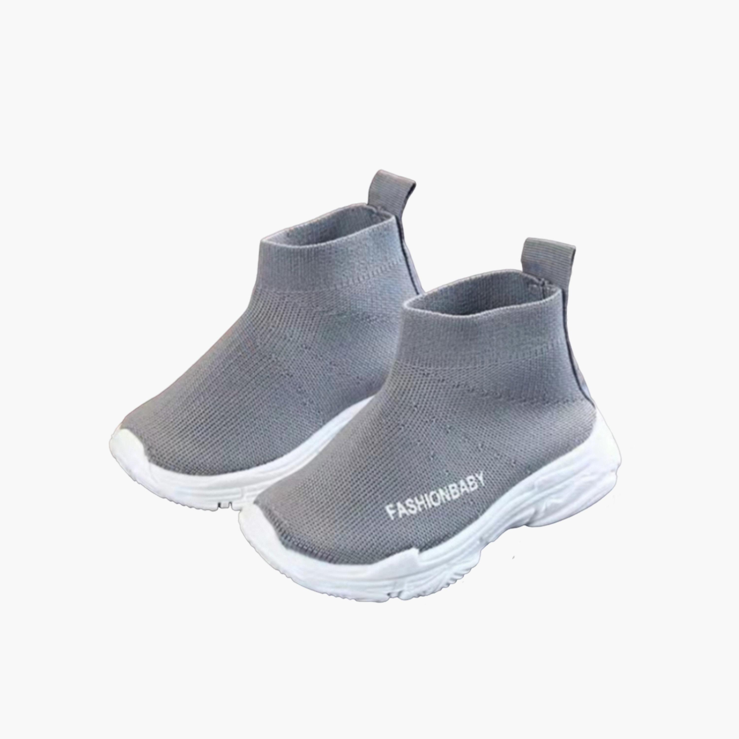 Take Two Girls Solid Grey Slip-On Sneakers-girls-shoes-sneakers-image-1