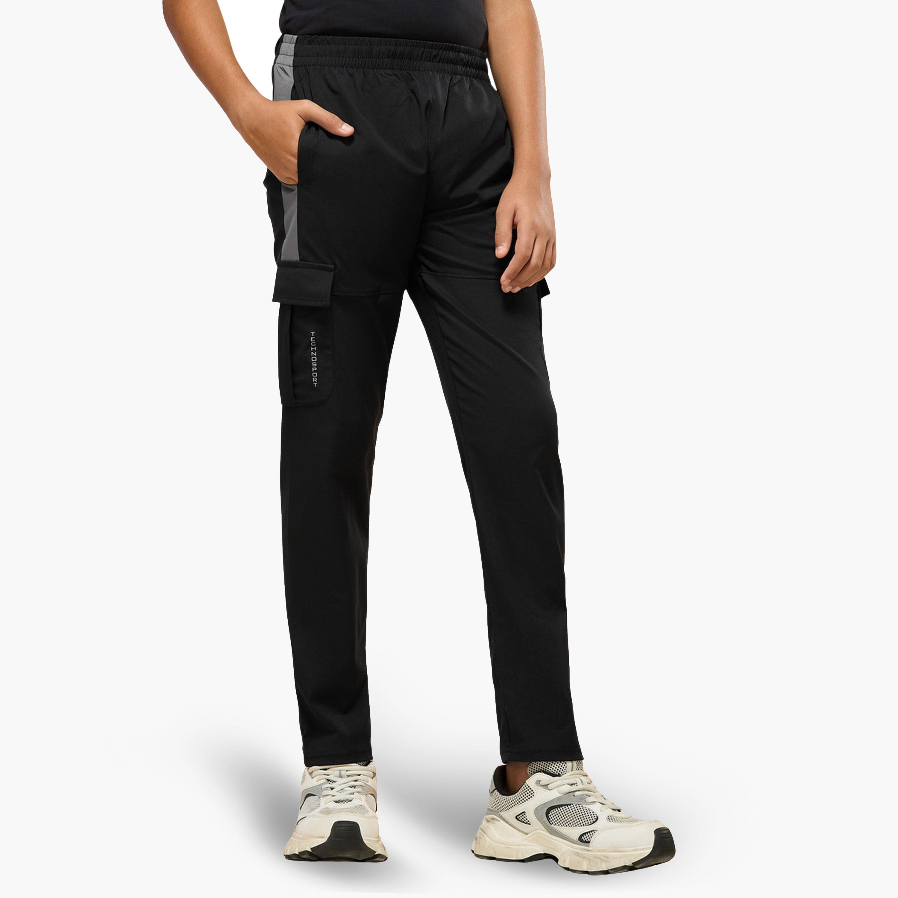 Technosport Boys Straight Fit Cargo Trackpants with TS FLEXI-boys-clothing-bottoms-joggersandtrackpants-image-1