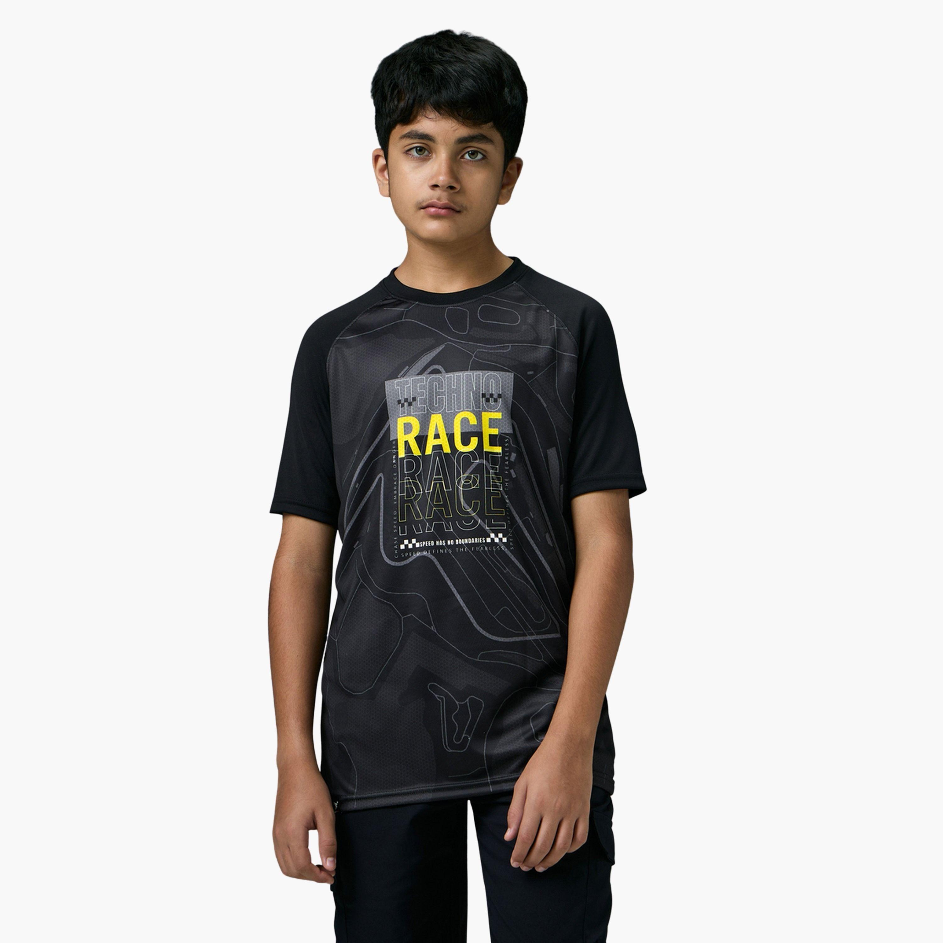 تيشيرت رياضي مطبع بقصة سليم فت-boys-clothing-tshirtsandpolos-image-1