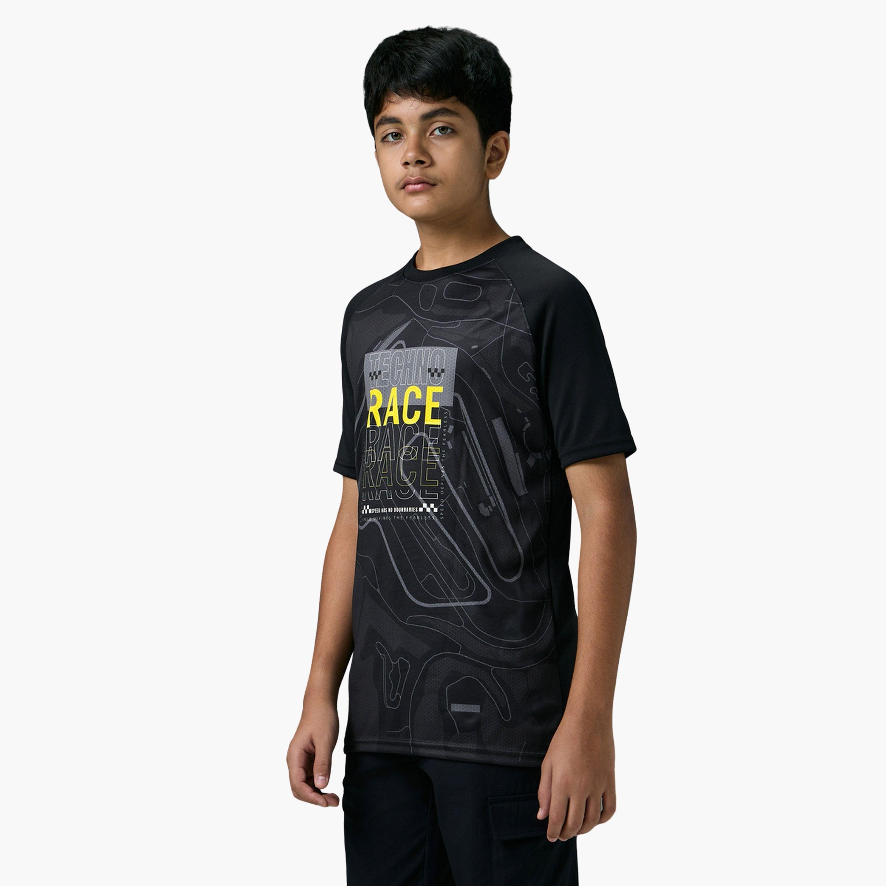 Technosport Boys Slim Fit Printed Sports T-Shirt-boys-clothing-tshirtsandpolos-image-2