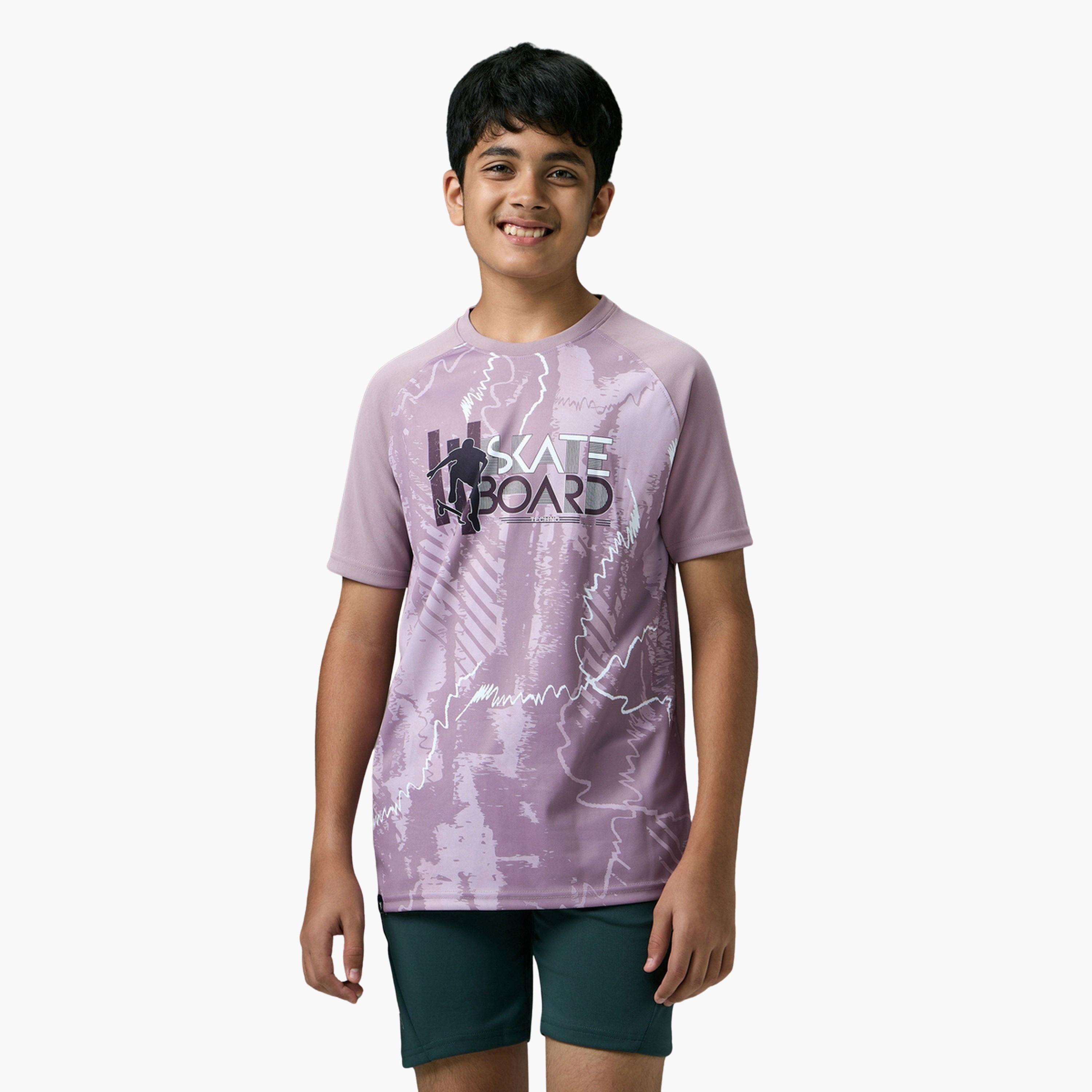 تيشيرت رياضي مطبع بقصة سليم فت-boys-clothing-tshirtsandpolos-image-1