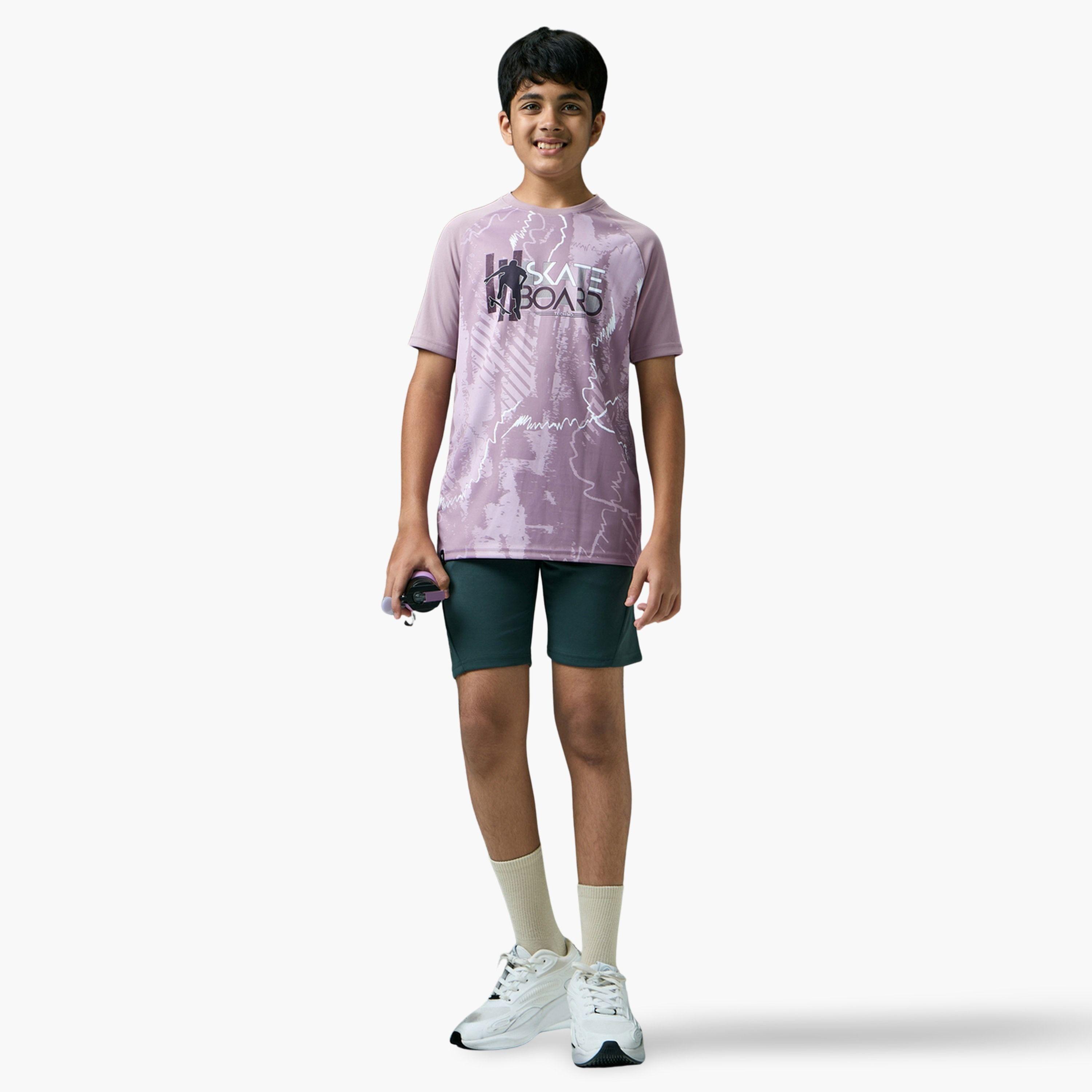 تيشيرت رياضي مطبع بقصة سليم فت-boys-clothing-tshirtsandpolos-image-3