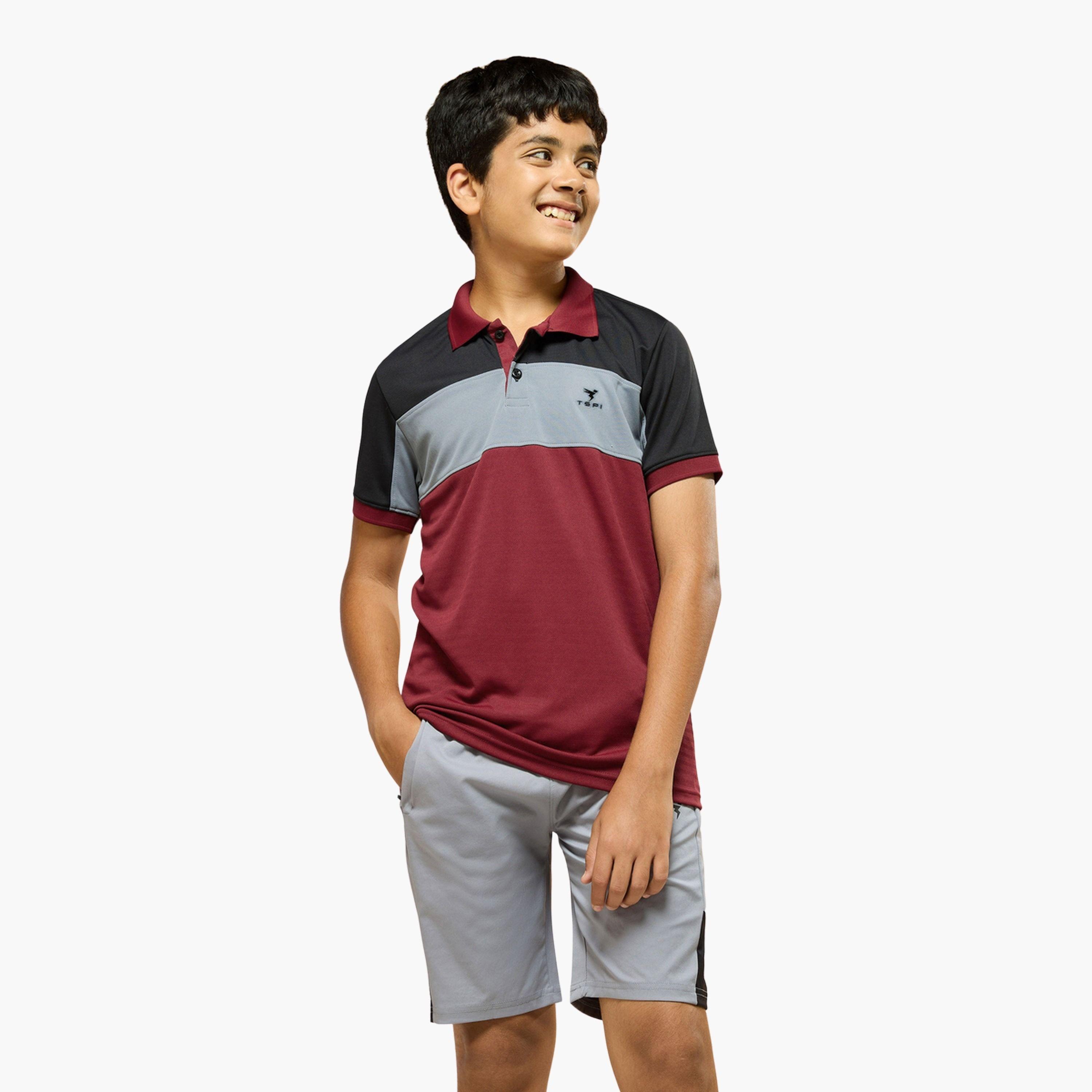 Technosport Boys Slim Fit Color Block Polo T-Shirt-boys-clothing-tshirtsandpolos-image-1