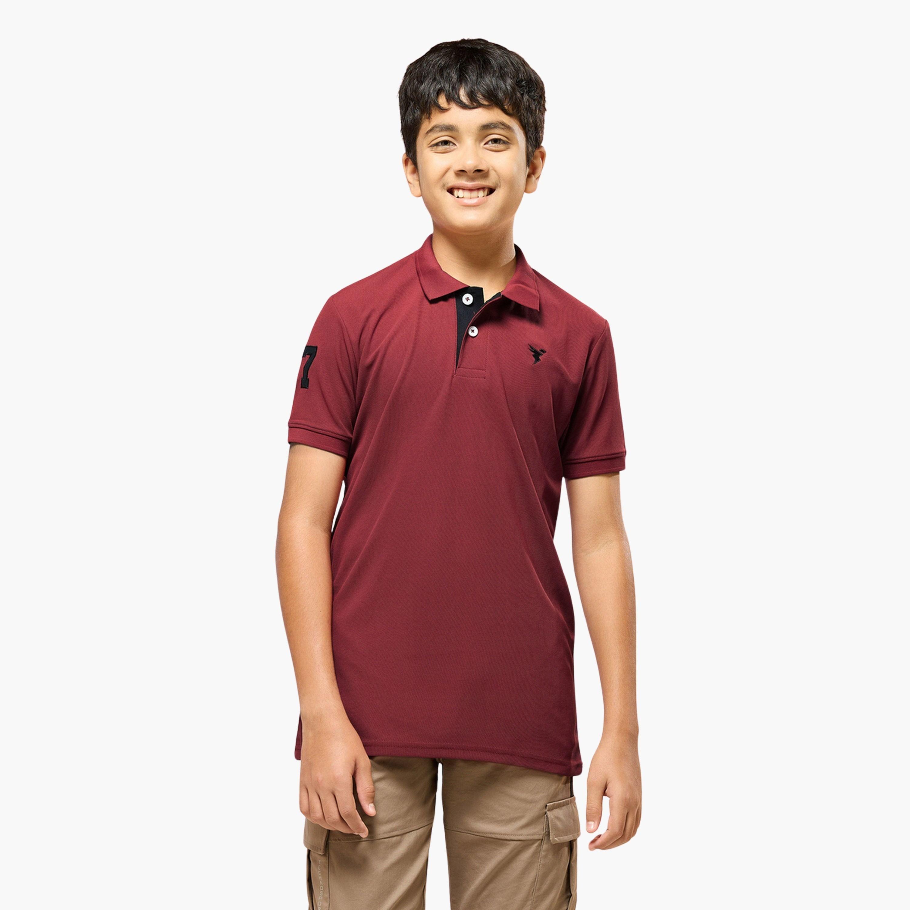 Technosport Boys Solid Slim Fit Sports Polo T-shirt-boys-clothing-tshirtsandpolos-image-1