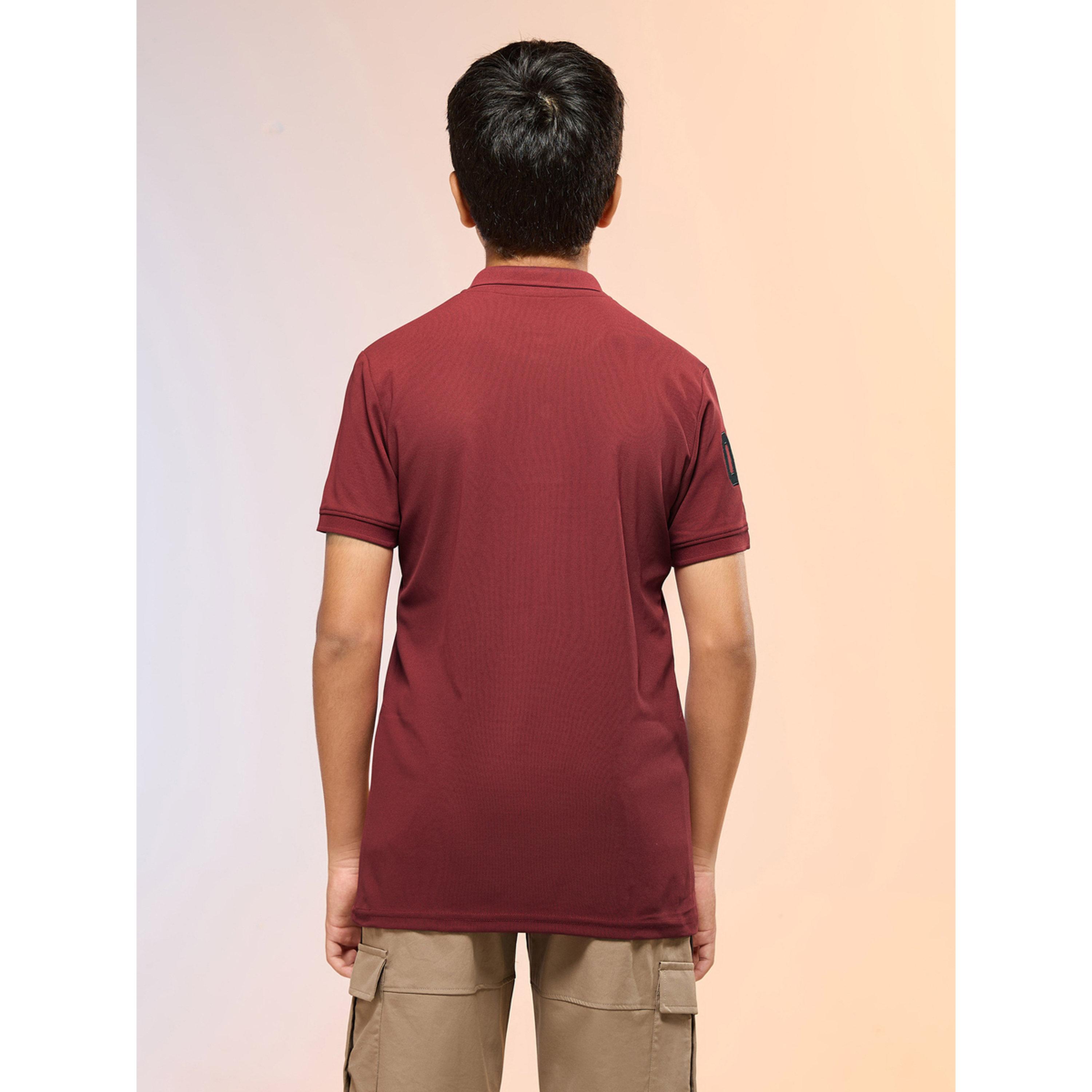 تيشيرت بولو سادة رياضي بقصة سليم فت-boys-clothing-tshirtsandpolos-image-5