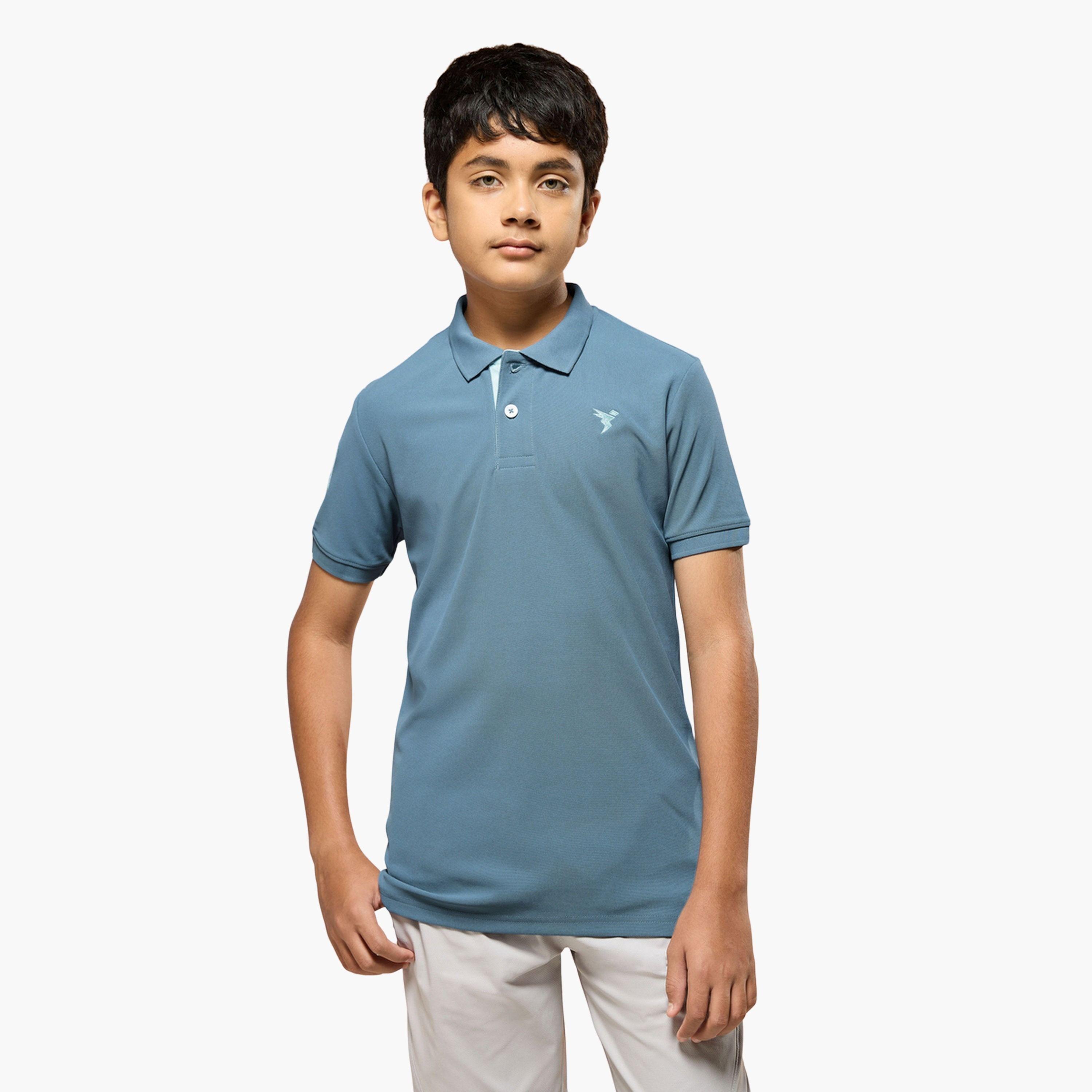 Technosport Boys Solid Slim Fit Sports Polo T-shirt-boys-clothing-tshirtsandpolos-image-1