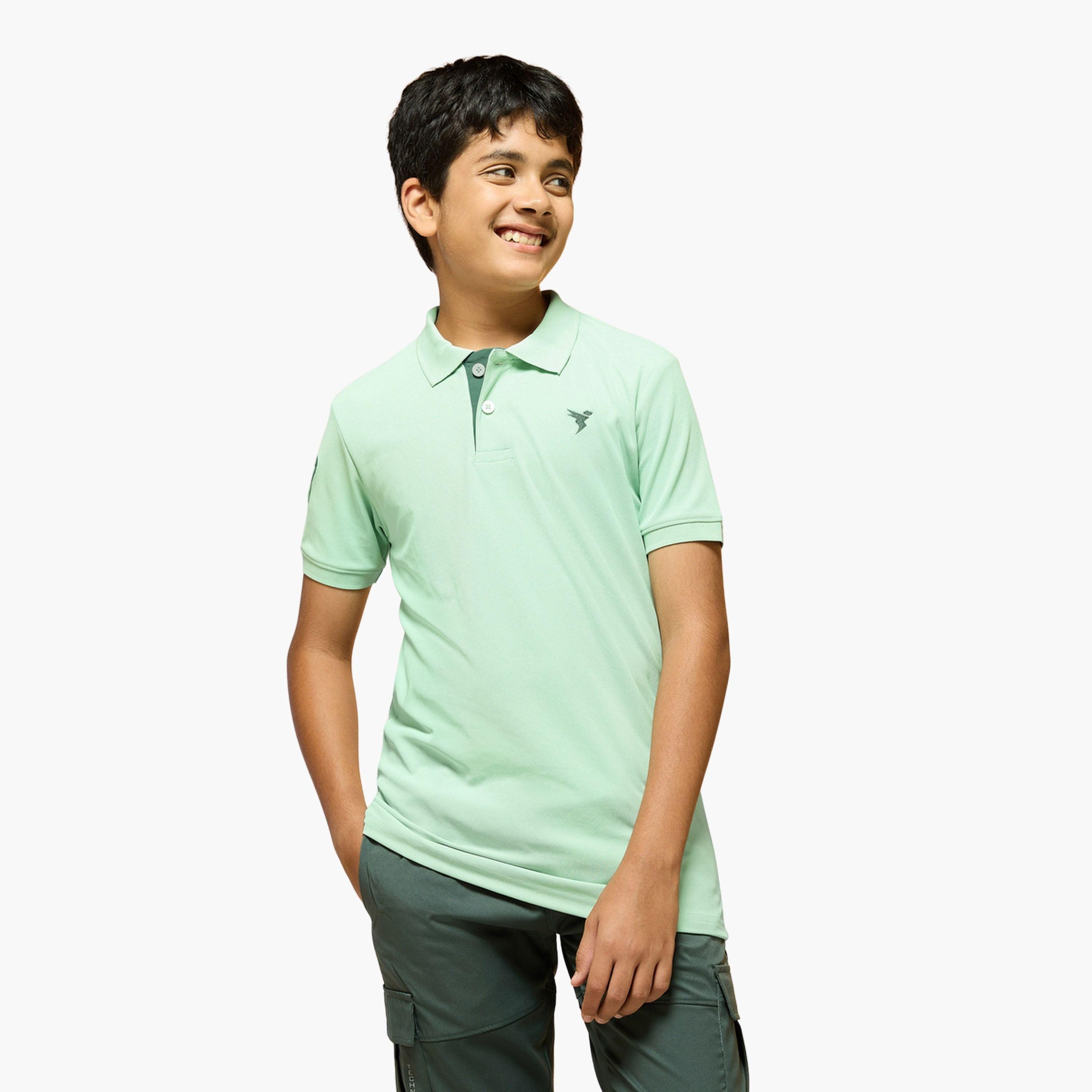 Technosport Boys Solid Slim Fit Sports Polo T-shirt-boys-clothing-tshirtsandpolos-image-1