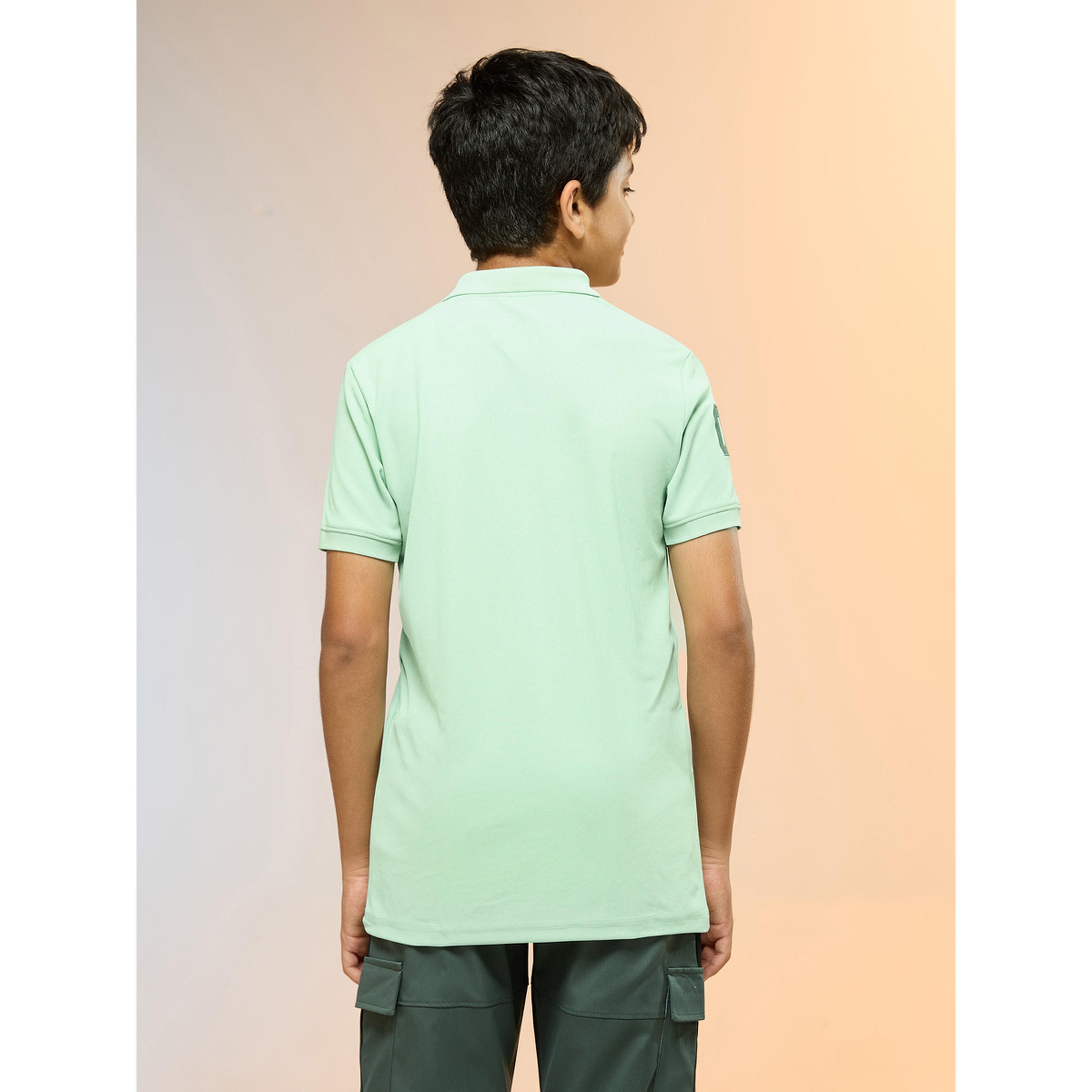 تيشيرت بولو سادة رياضي بقصة سليم فت-boys-clothing-tshirtsandpolos-image-5