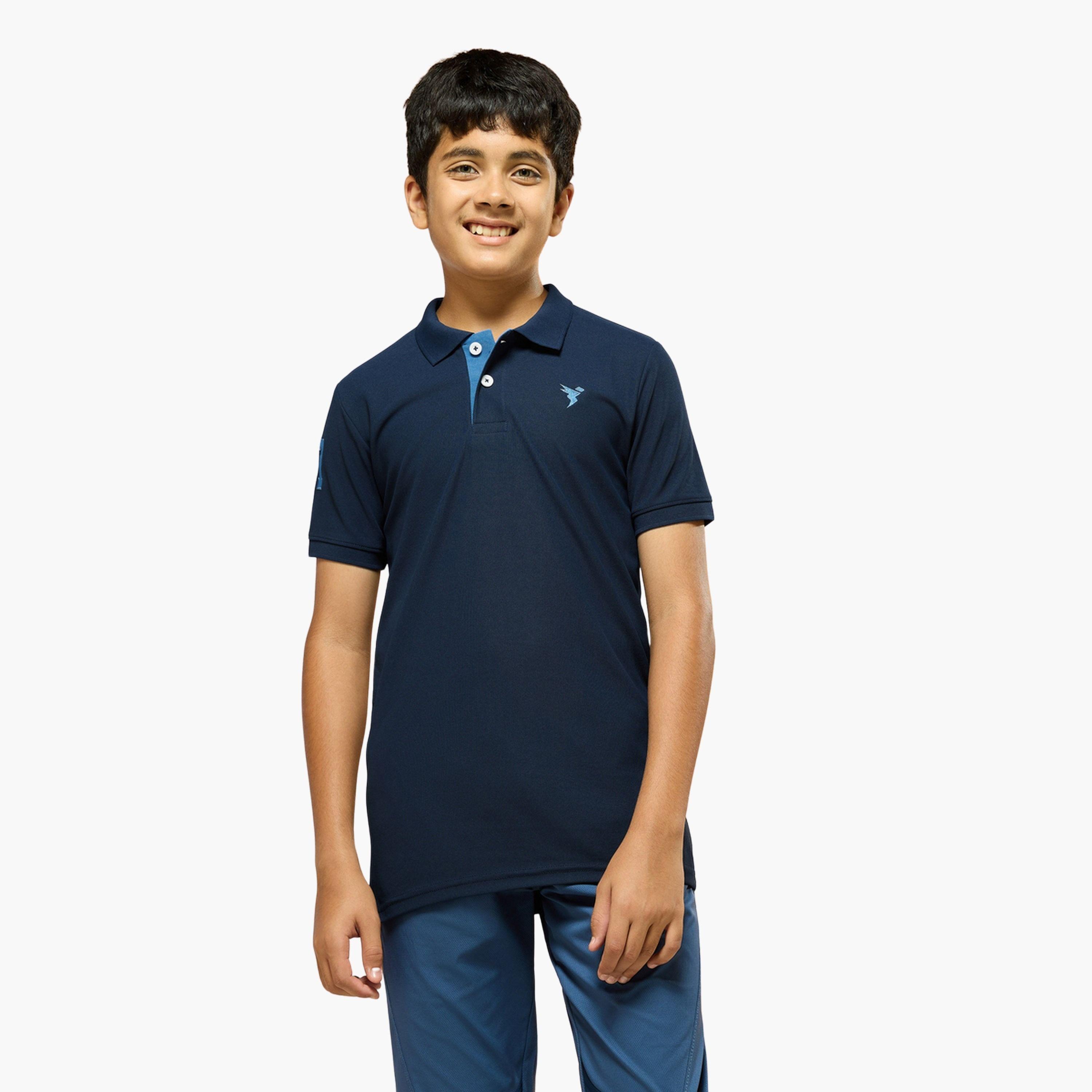 Technosport Boys Solid Slim Fit Sports Polo T-shirt-boys-clothing-tshirtsandpolos-image-1