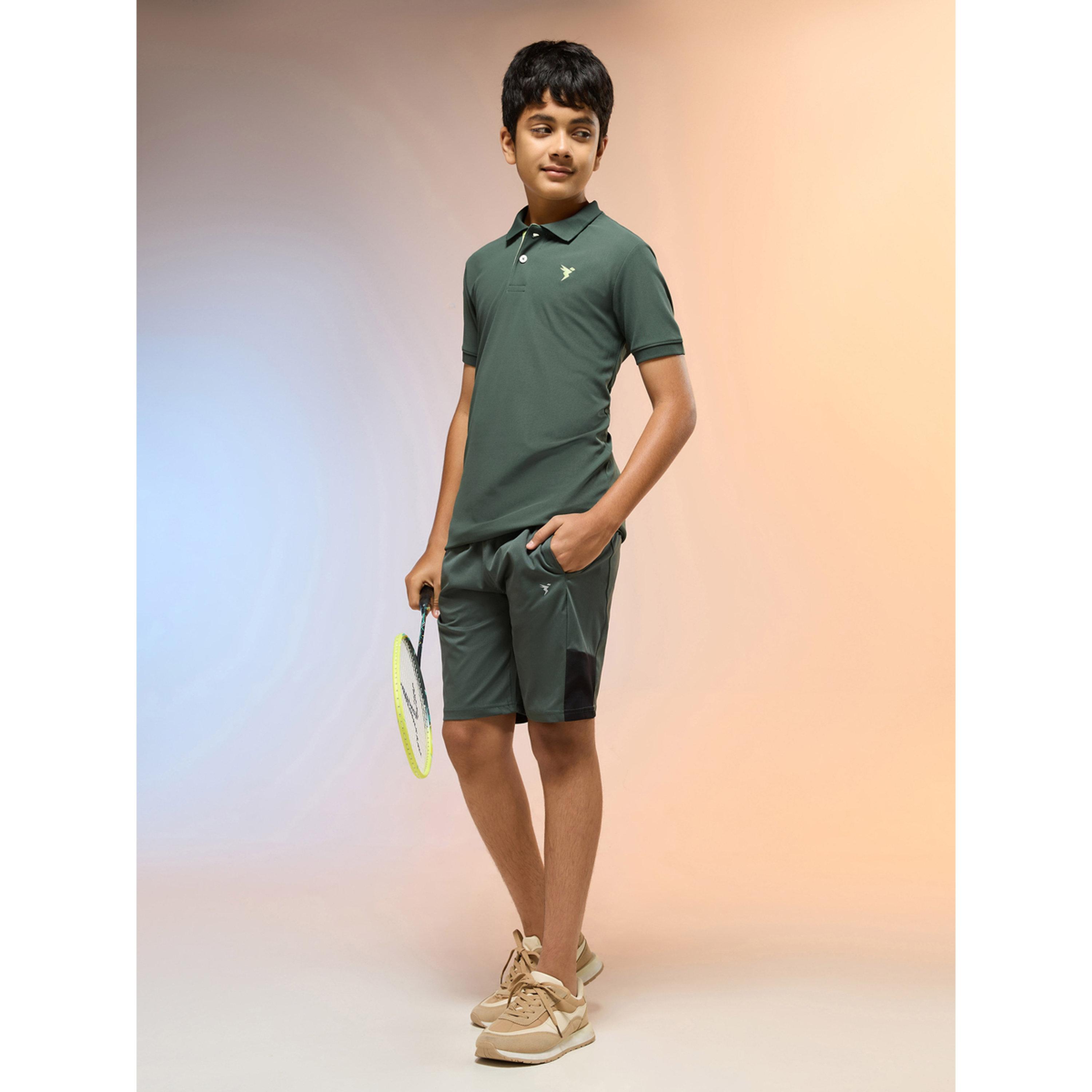 تيشيرت بولو سادة رياضي بقصة سليم فت-boys-clothing-tshirtsandpolos-image-2