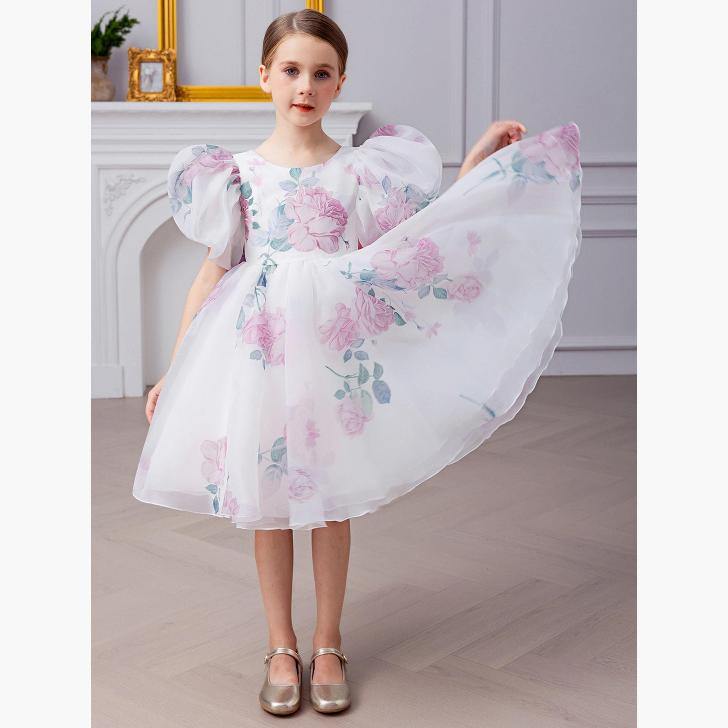فستان بطبعة زهور وأكمام منفوخة-girls-clothing-dressesandjumpsuits-image-5