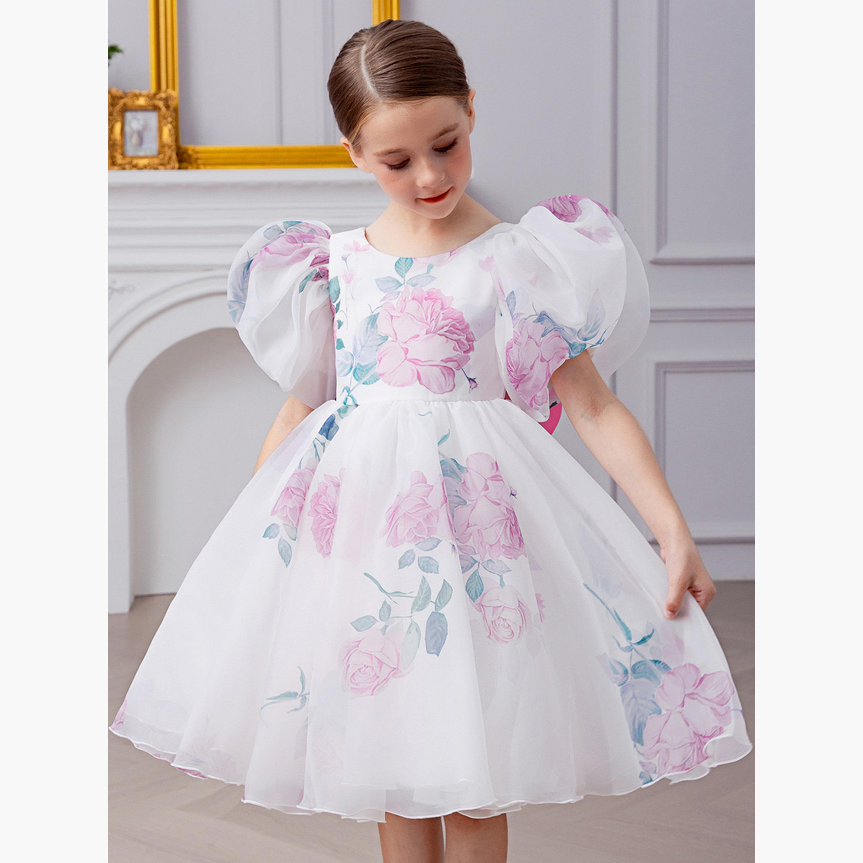 فستان بطبعة زهور وأكمام منفوخة-girls-clothing-dressesandjumpsuits-image-6