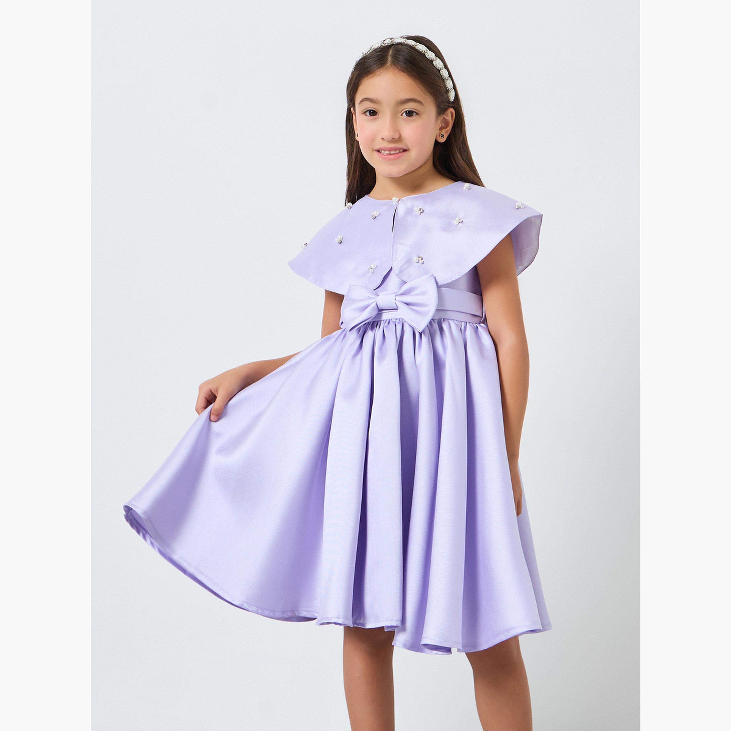 فستان مزين مع كيب-girls-clothing-dressesandjumpsuits-image-1