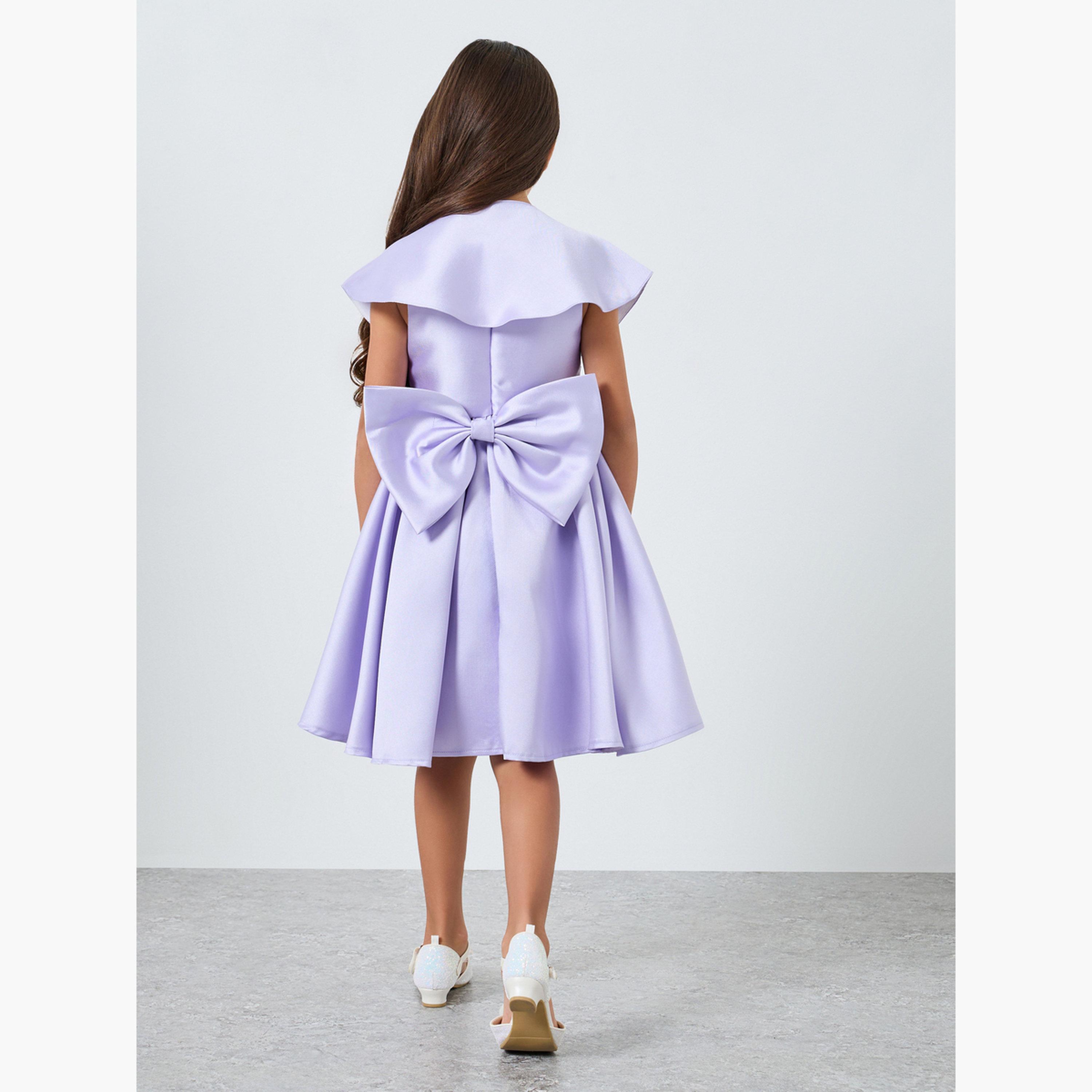 فستان مزين مع كيب-girls-clothing-dressesandjumpsuits-image-4