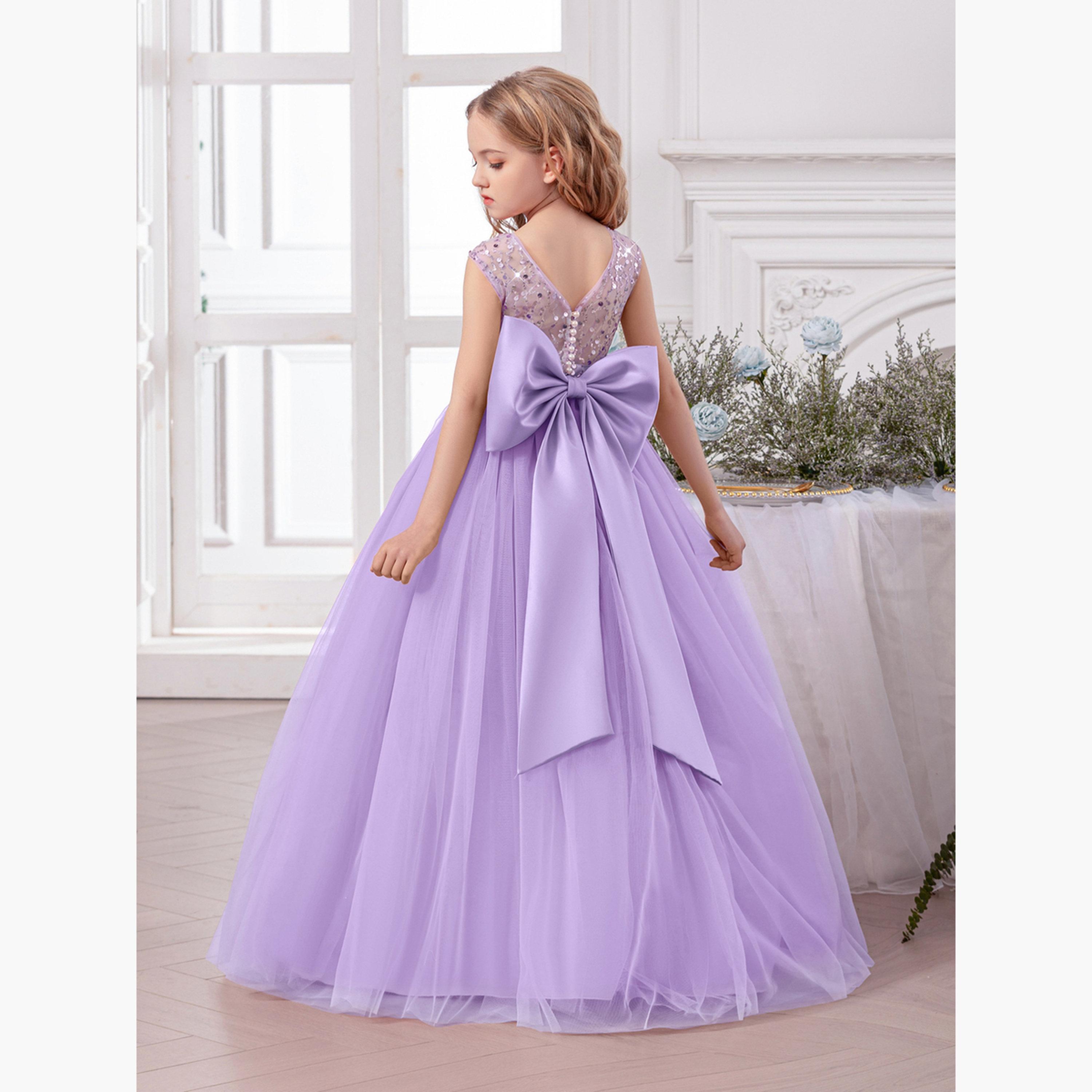 Take Two Girls Purple Embellished Sleeveless Maxi Dress-girls-clothing-dressesandjumpsuits-image-3