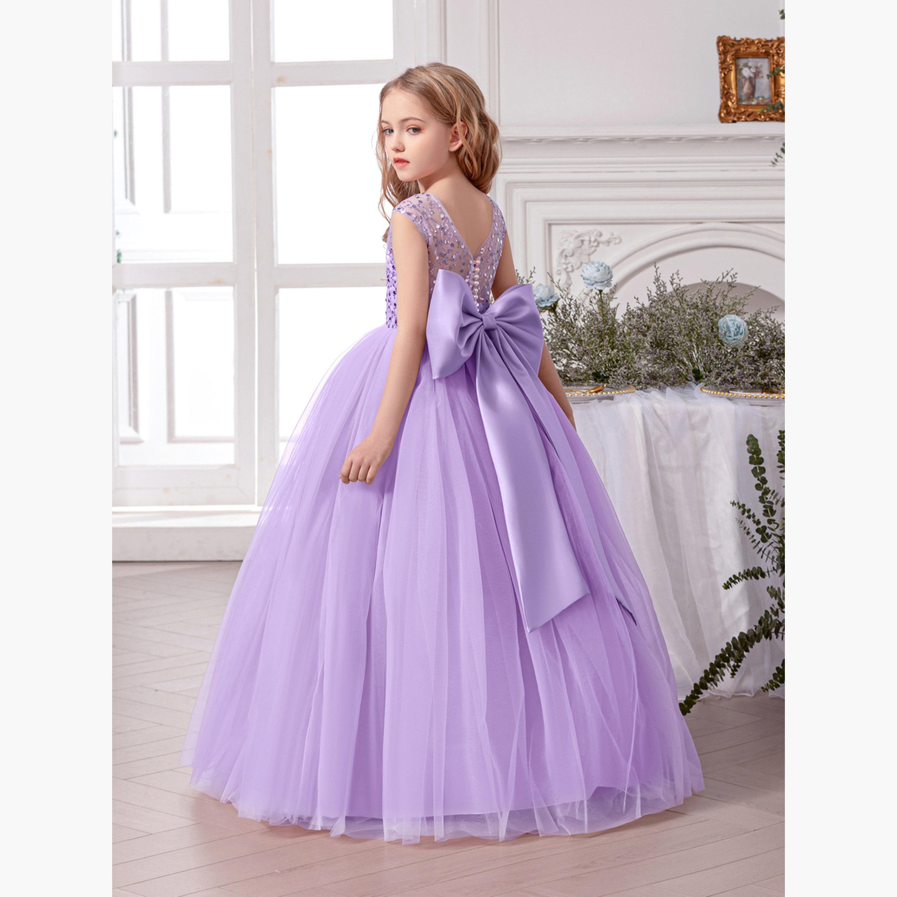 Take Two Girls Purple Embellished Sleeveless Maxi Dress-girls-clothing-dressesandjumpsuits-image-5