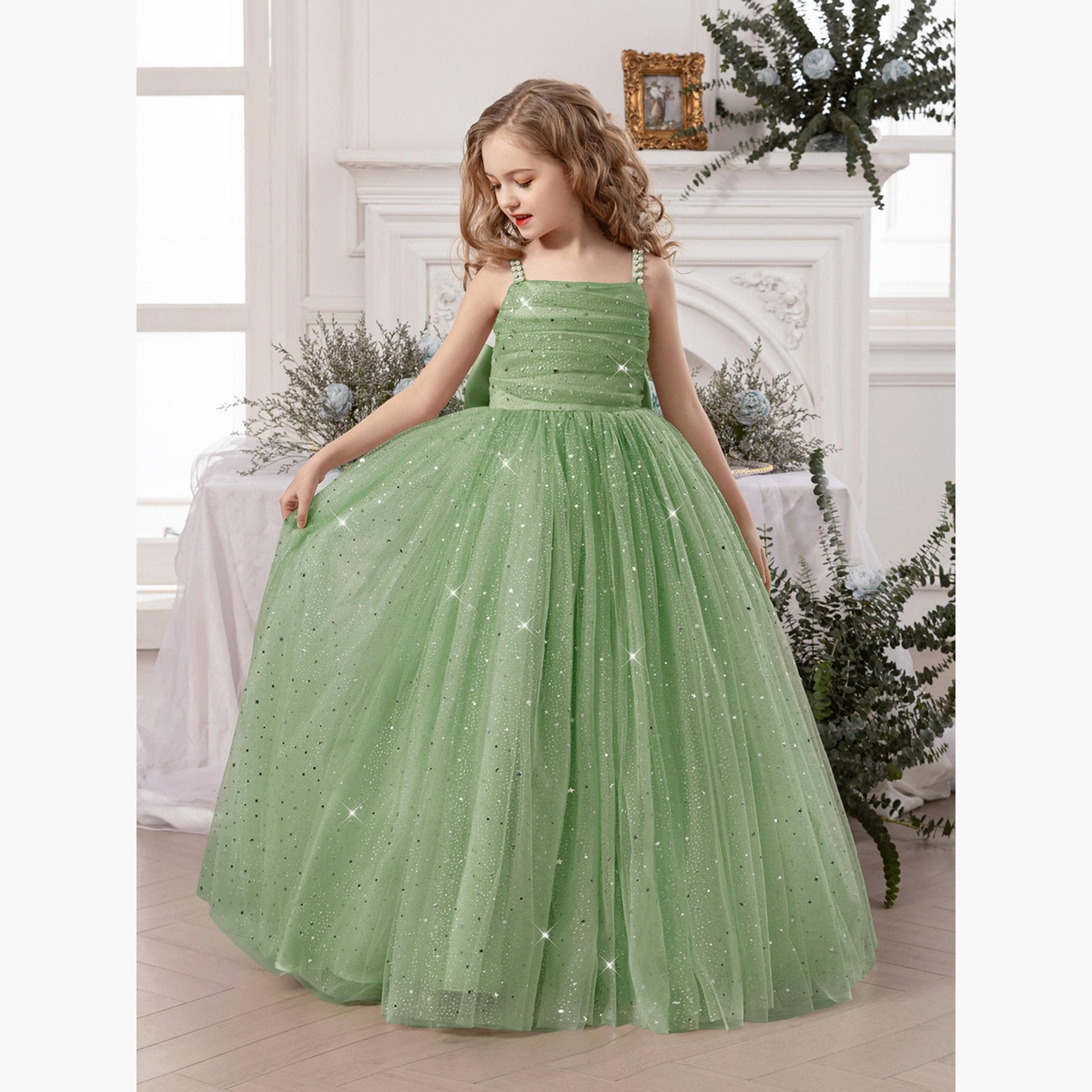 Take Two Girls Bow Detail Embellished Maxi Dress-girls-clothing-dressesandjumpsuits-image-5