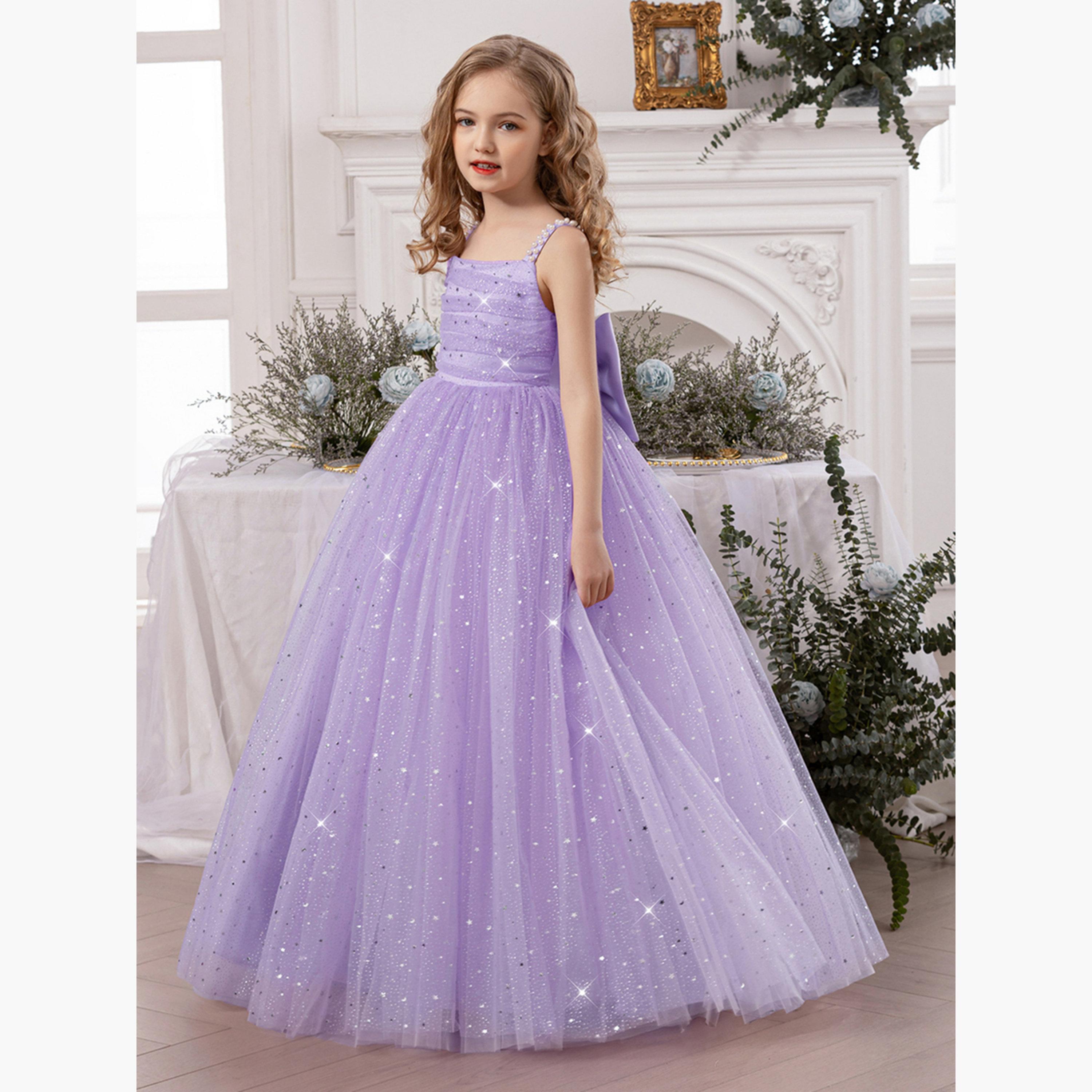 Take Two Girls Bow Detail Embellished Maxi Dress-girls-clothing-dressesandjumpsuits-image-2