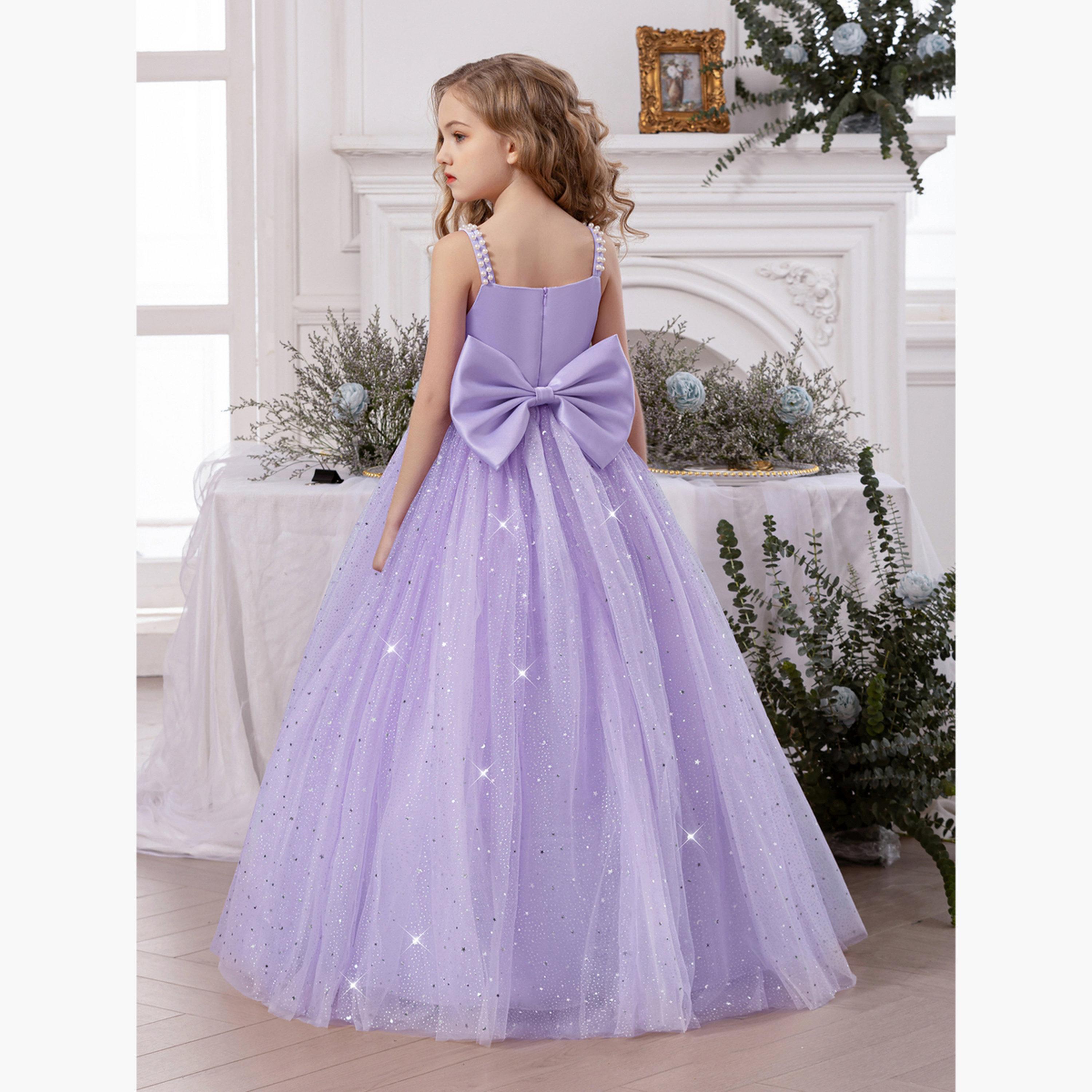 Take Two Girls Bow Detail Embellished Maxi Dress-girls-clothing-dressesandjumpsuits-image-4