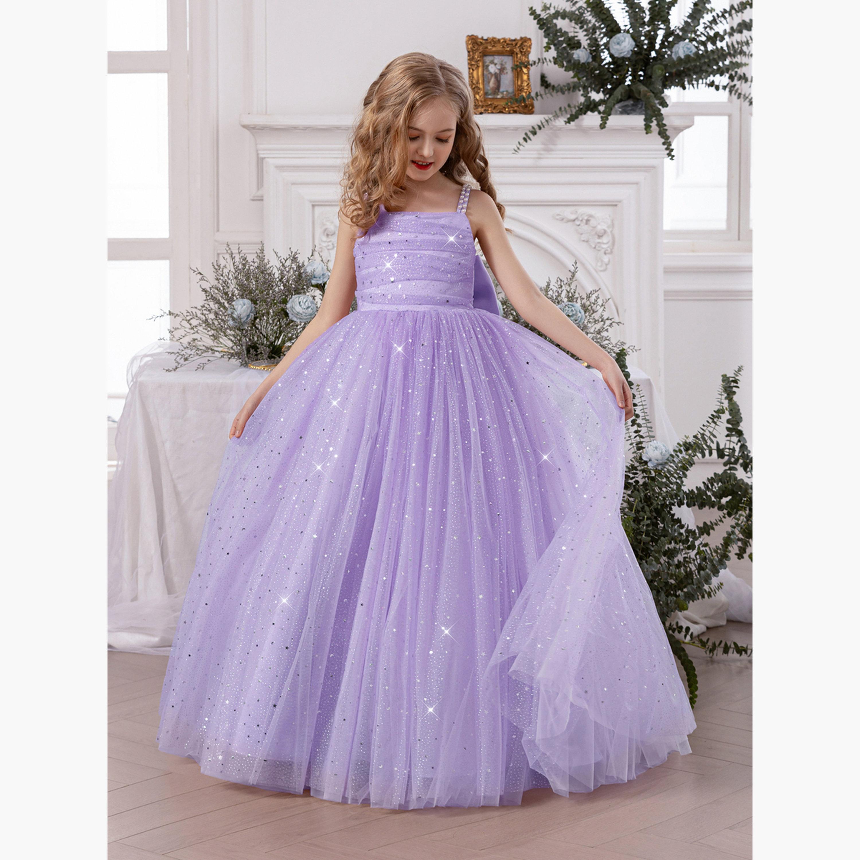 Take Two Girls Bow Detail Embellished Maxi Dress-girls-clothing-dressesandjumpsuits-image-5