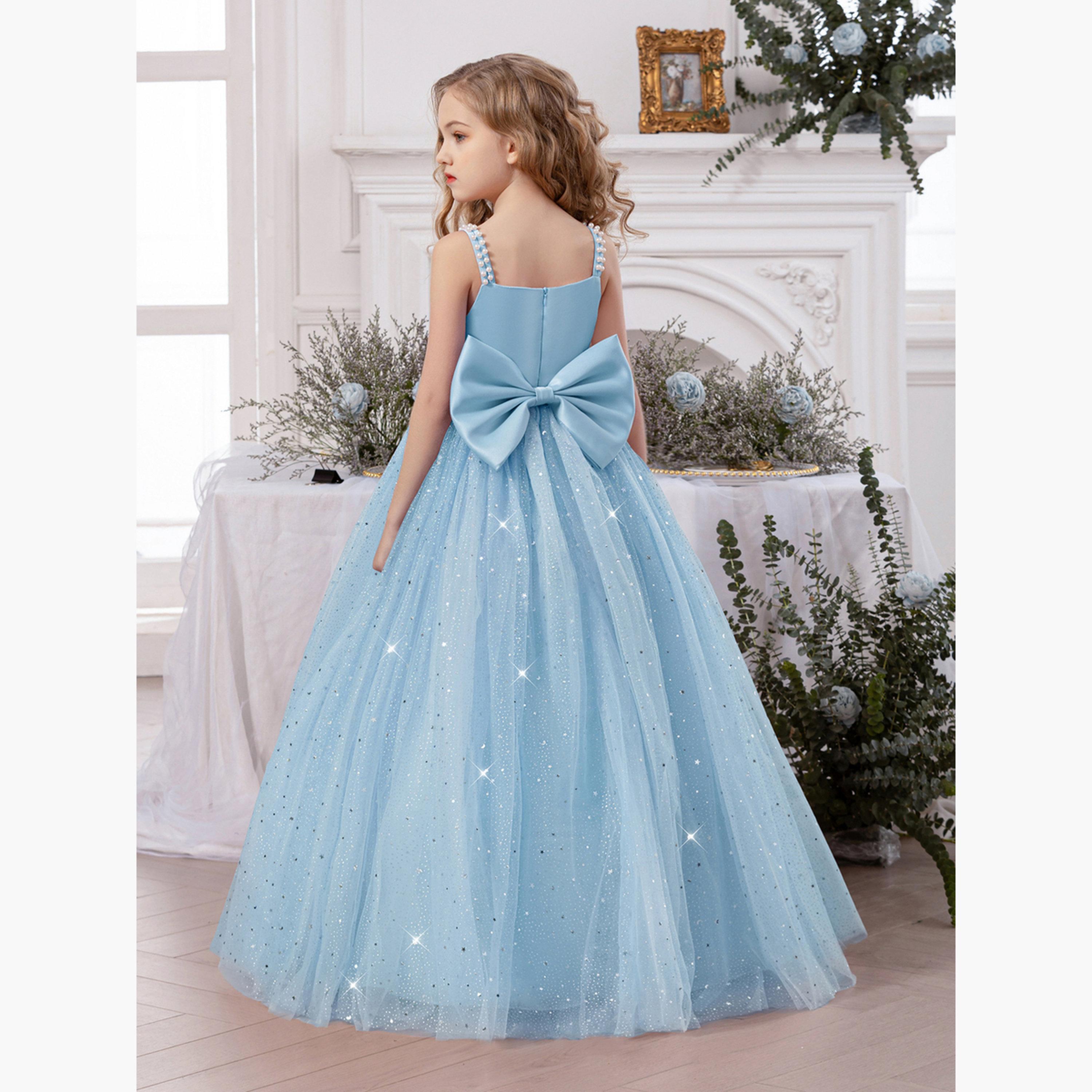 Take Two Girls Bow Detail Embellished Maxi Dress-girls-clothing-dressesandjumpsuits-image-4