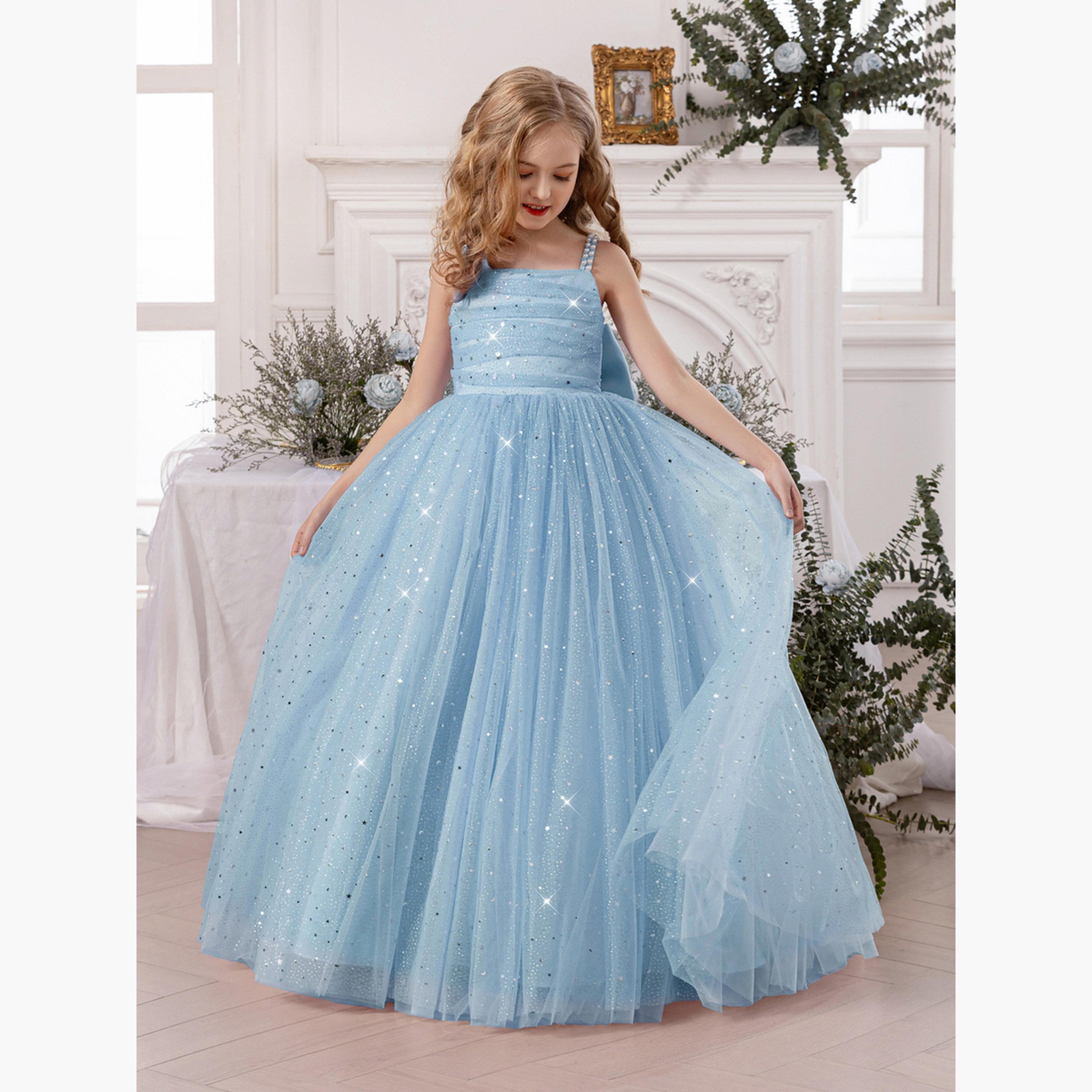 Take Two Girls Bow Detail Embellished Maxi Dress-girls-clothing-dressesandjumpsuits-image-5