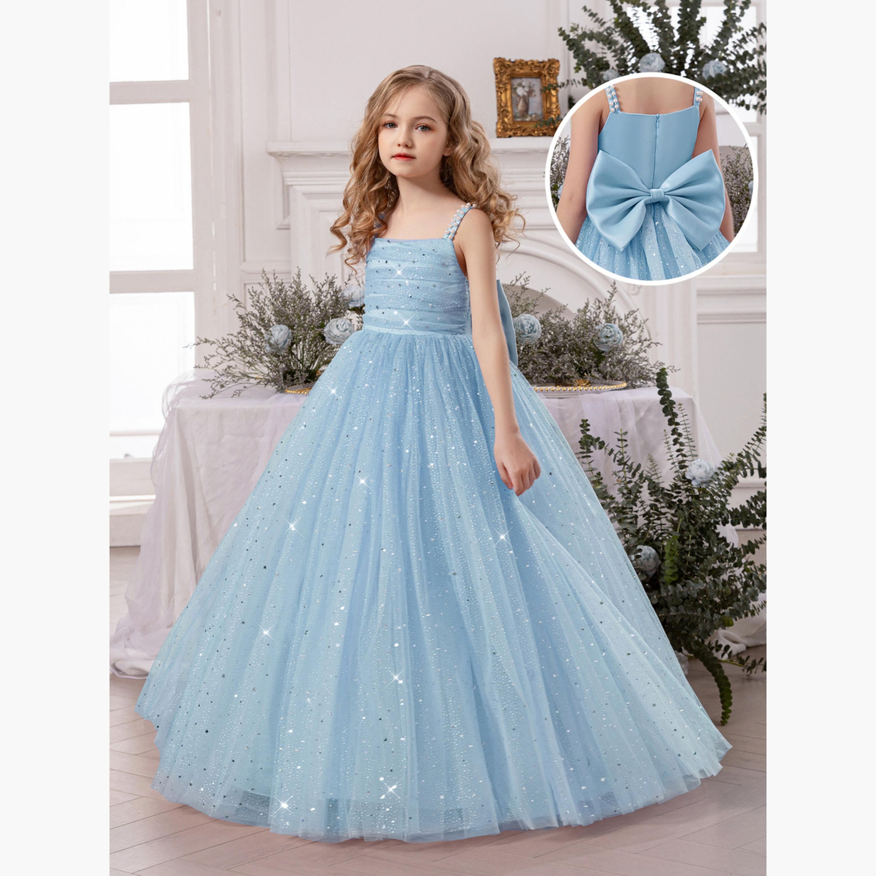 Take Two Girls Bow Detail Embellished Maxi Dress-girls-clothing-dressesandjumpsuits-image-6
