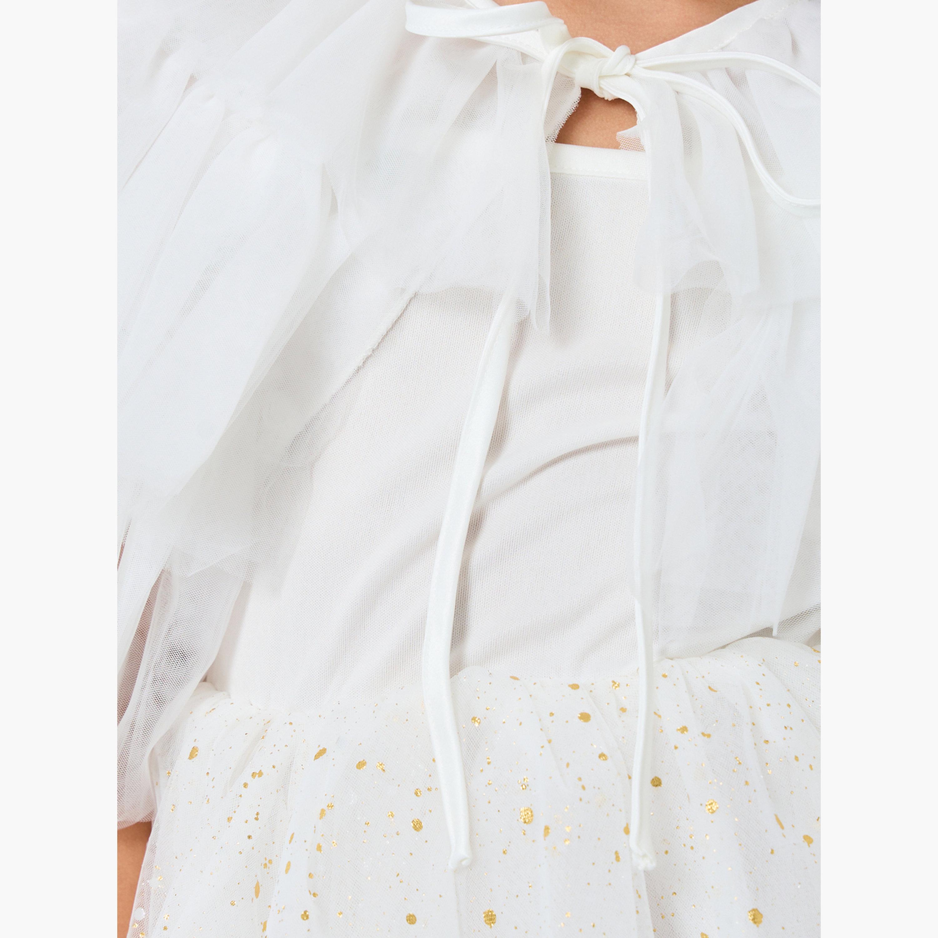 فستان شبكي بسيور وتزيينات مع كيب تول-girls-clothing-dressesandjumpsuits-image-5