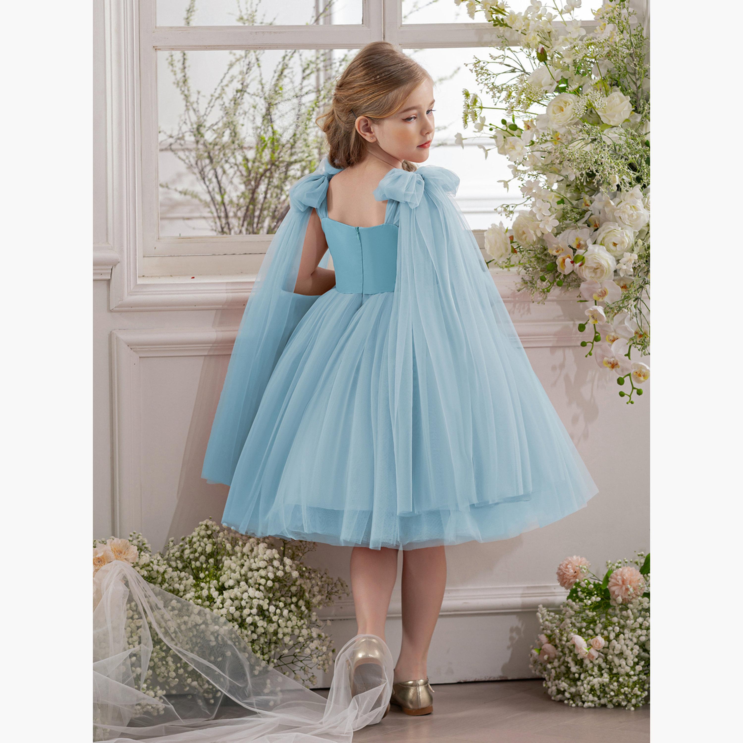 فستان شبكي بلا أكمام بتفاصيل كيب وفيونكة-girls-clothing-dressesandjumpsuits-image-3