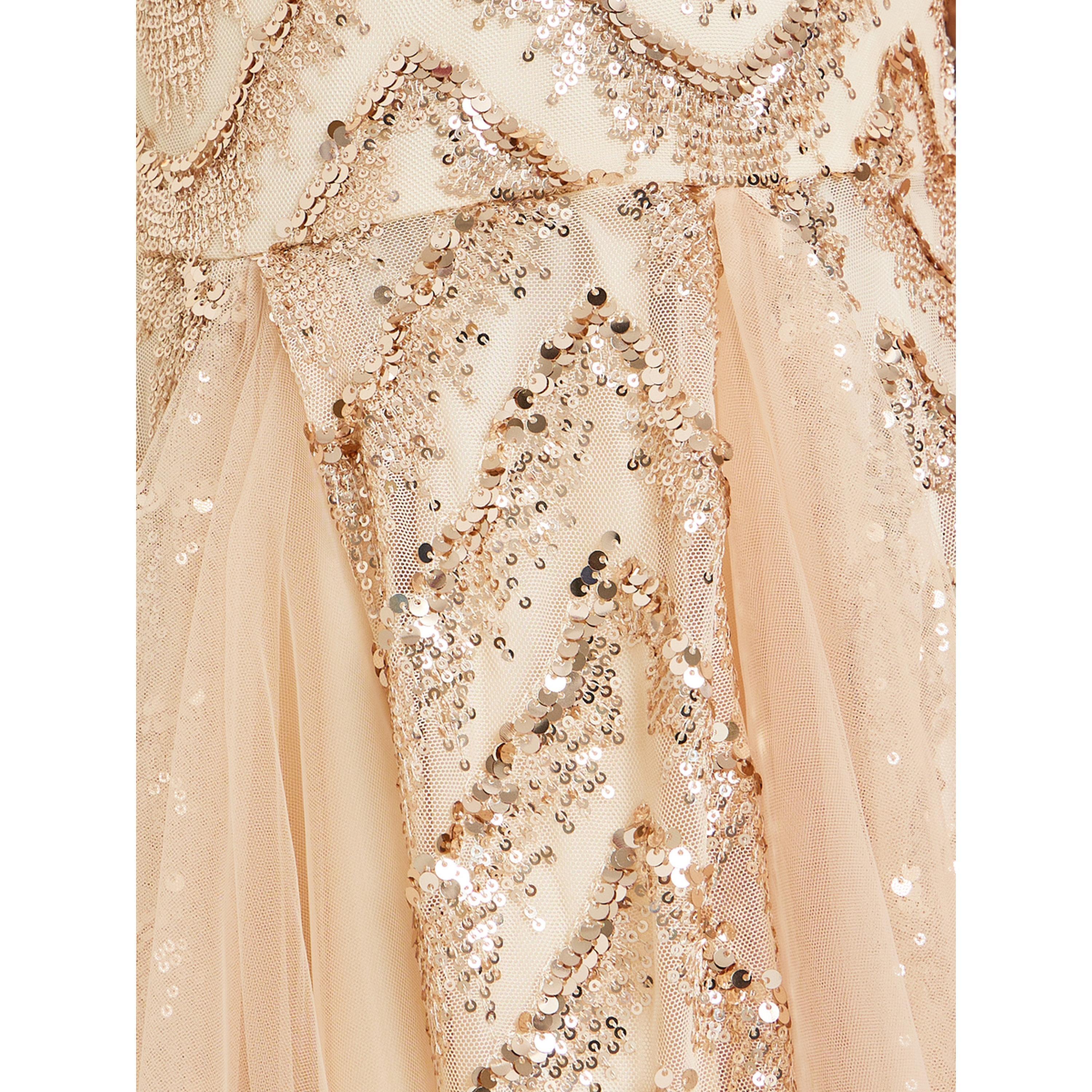 Styli Girls Gold Sequins Sleeveless Dress-girls-clothing-dressesandjumpsuits-image-3