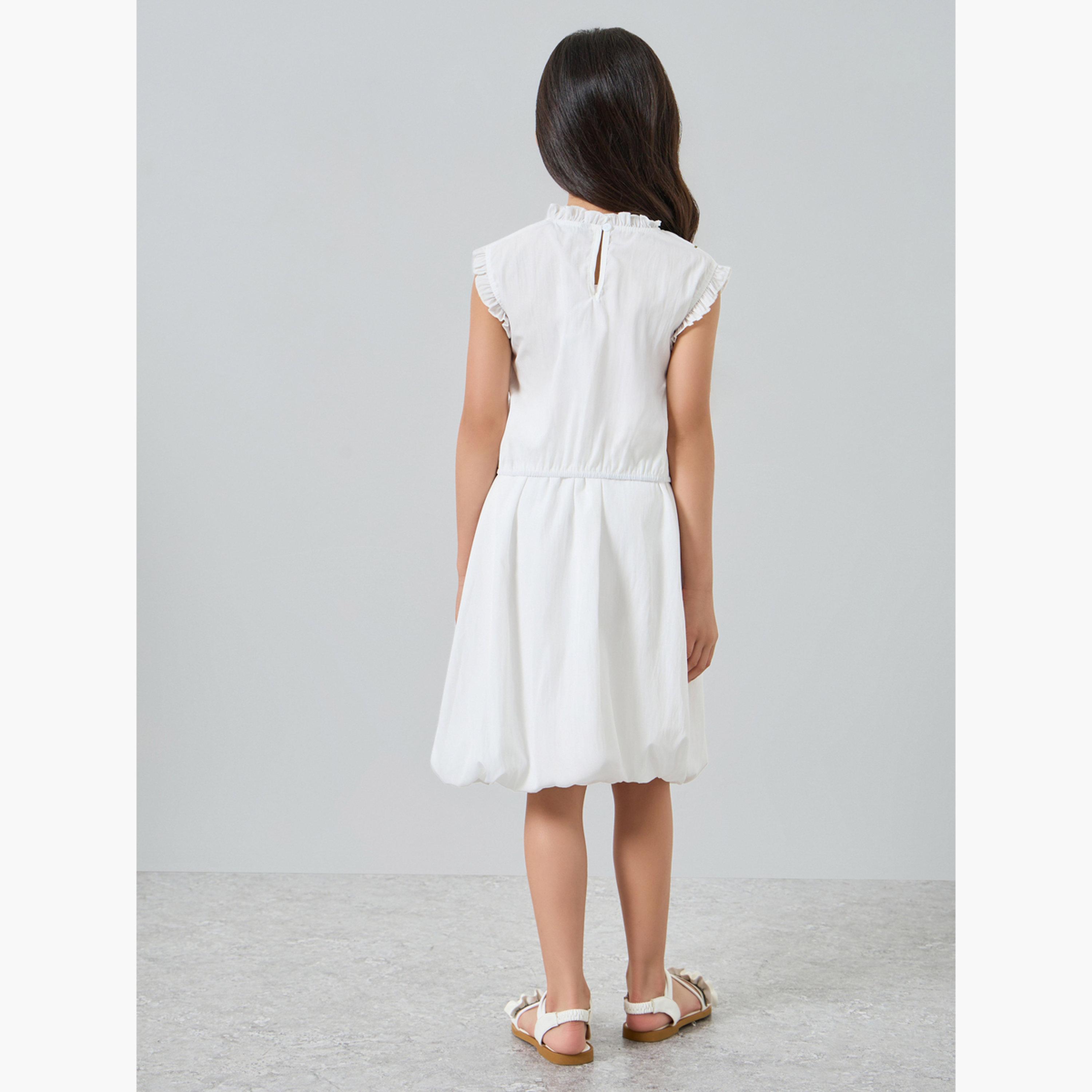 Styli Girls White Floral Print Top and Skirt Set-girls-clothing-setsandcoords-image-3
