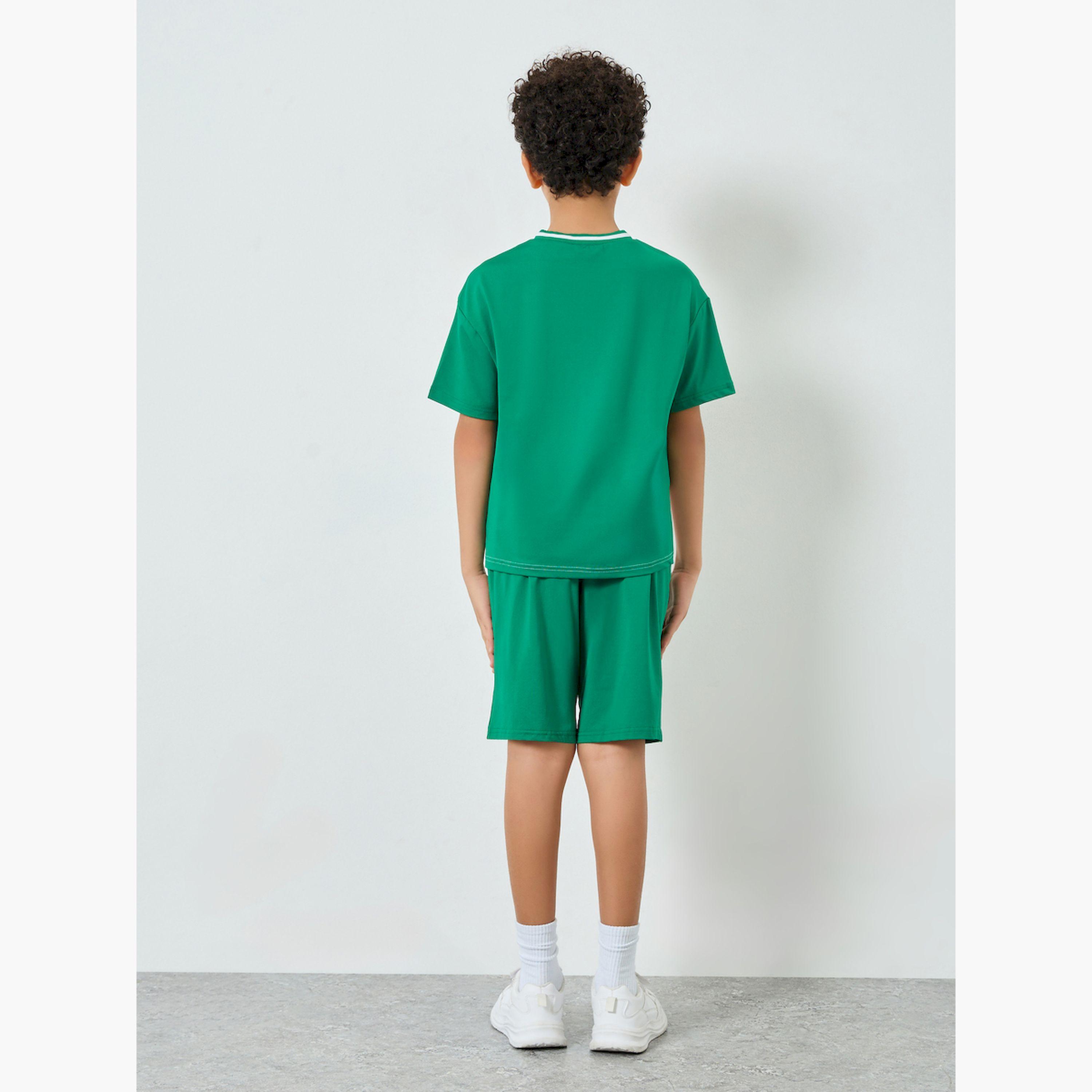 مجموعة من شورت وتيشيرت بطبعة كرة قدم للأولاد-boys-clothing-setsandcoords-image-3